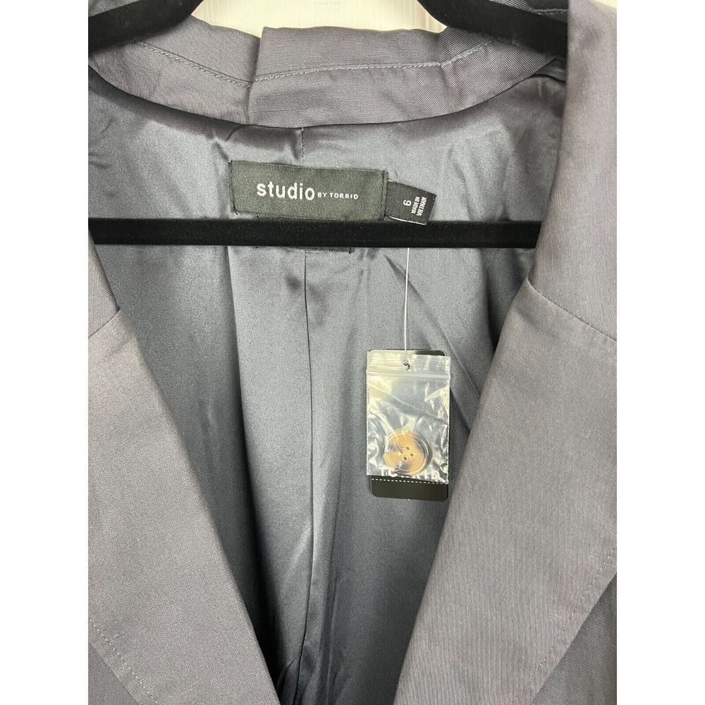 Torrid Studio by Torrid Gray Charcoal Linen Blend Classic Career W Size L / US 10 / IT 46 - 7 Thumbnail