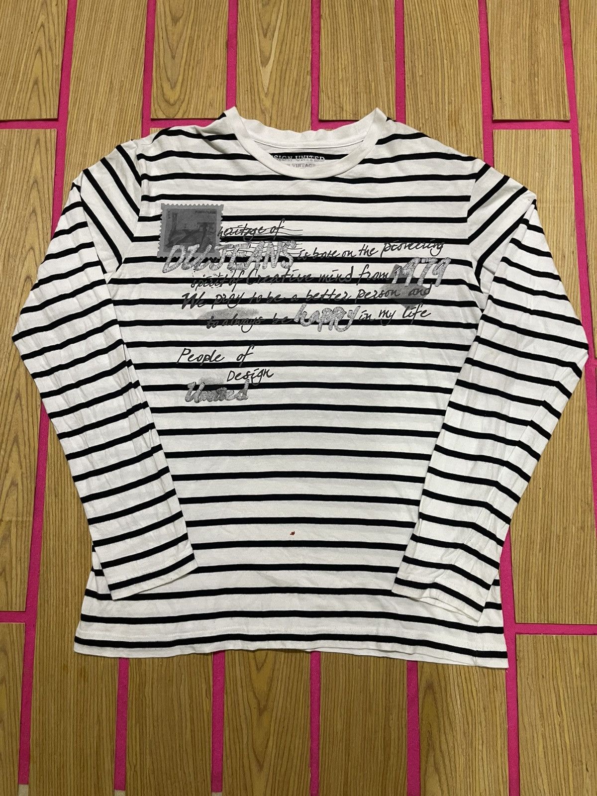 If Six Was Nine UNITED Y2K DESIGN long shirt with striped motif Size US M / EU 48-50 / 2 - 1 Thumbnail