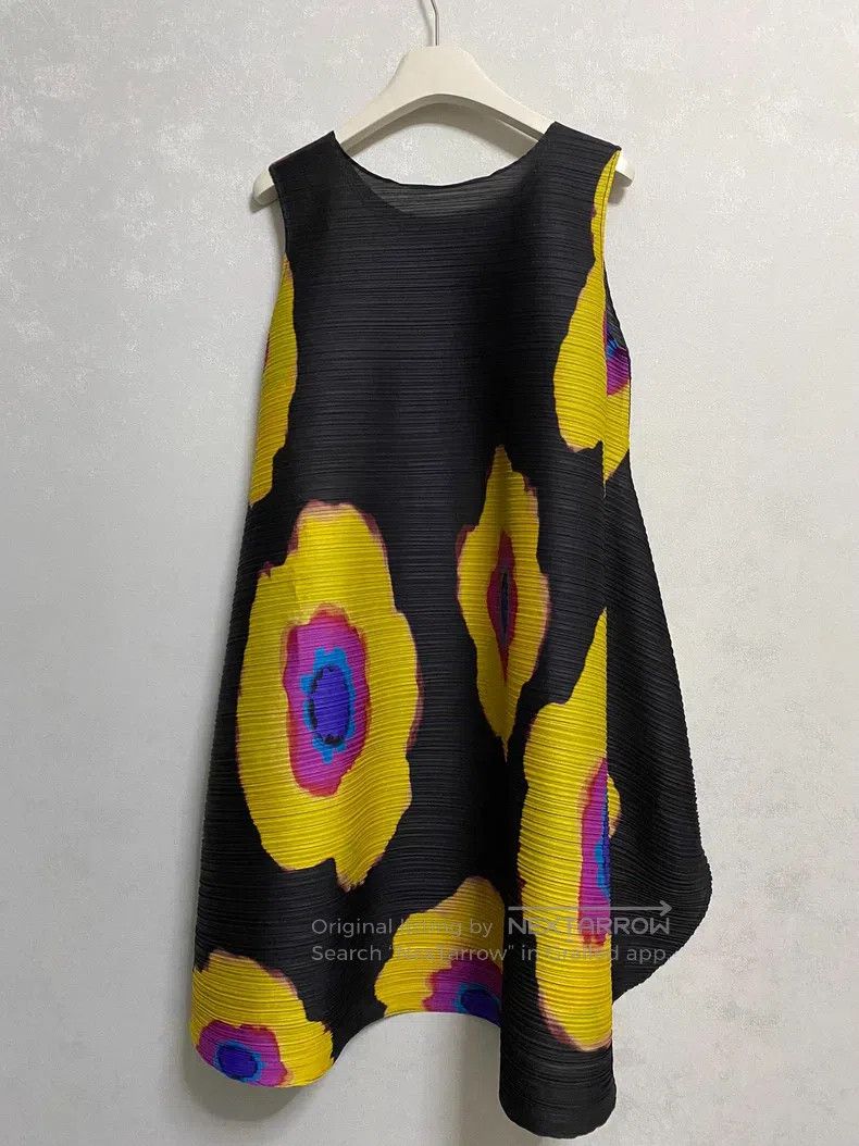 Issey Miyake Issey Miyake Sunflower Tank Dress Size L / US 10 / IT 46 - 5 Thumbnail