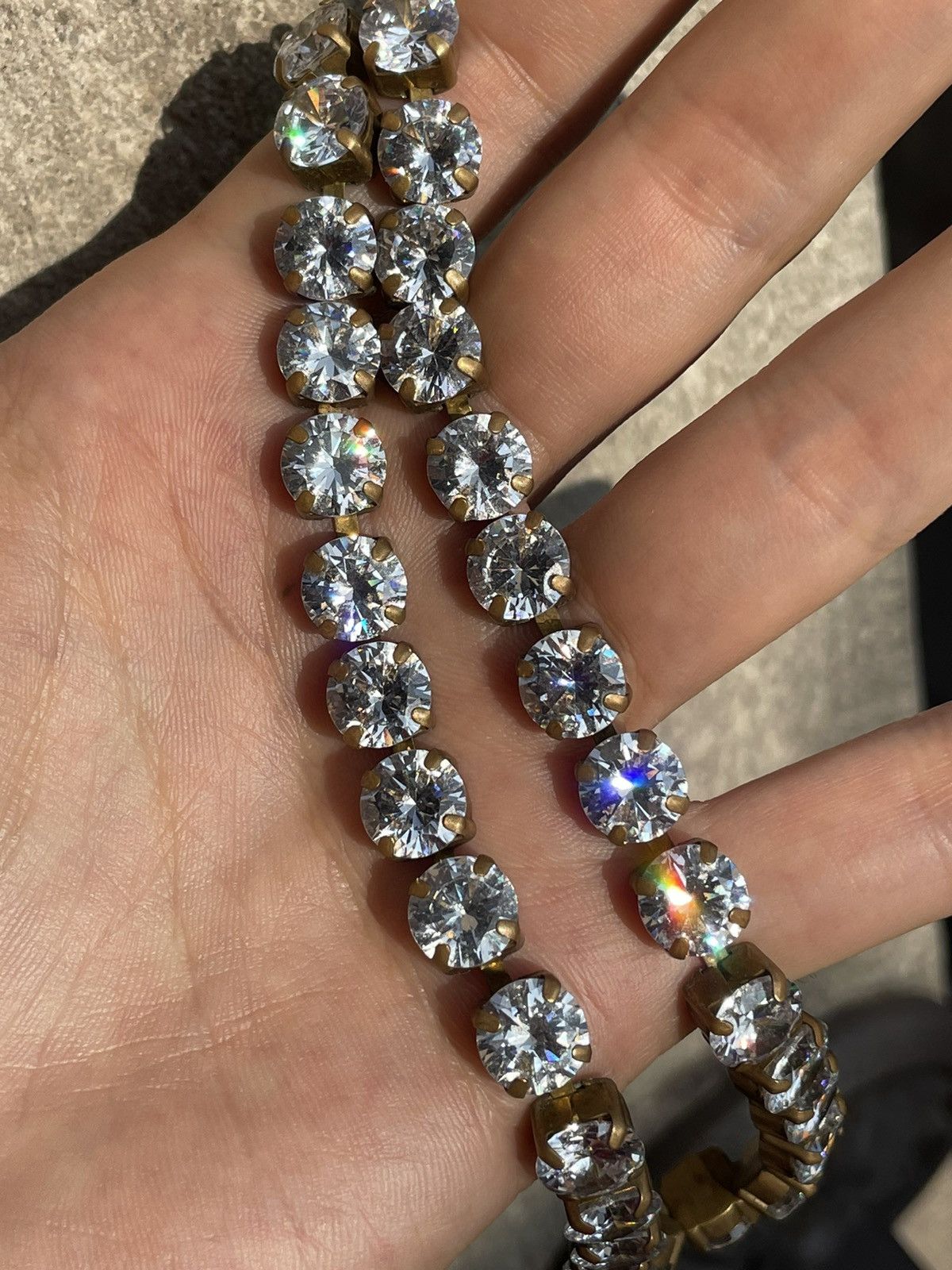 Italian vintage crystal necklace