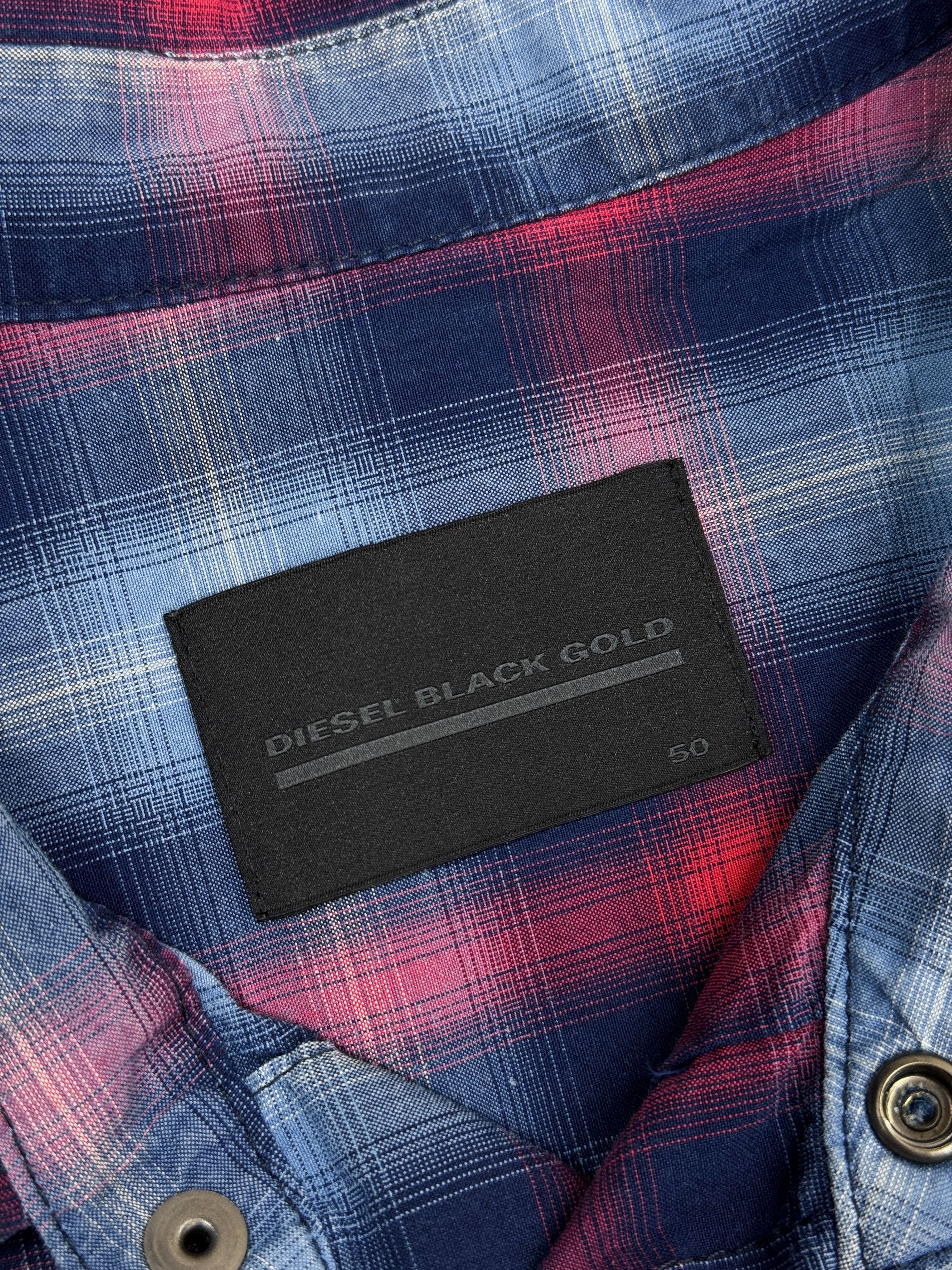Diesel × Diesel Black Gold Diesel Black Gold Shirt Western Snap Checkered Designed Size US L / EU 52-54 / 3 - 9 Thumbnail