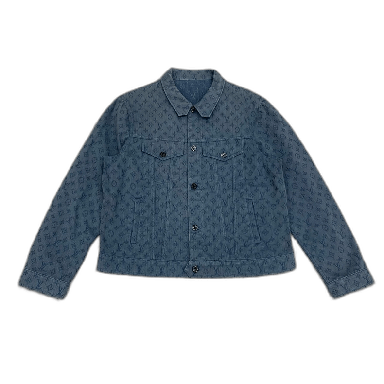 Louis Vuitton Blue Denim Jacket with Logo Print-yf Size US L / EU 52-54 / 3 - 1 Thumbnail
