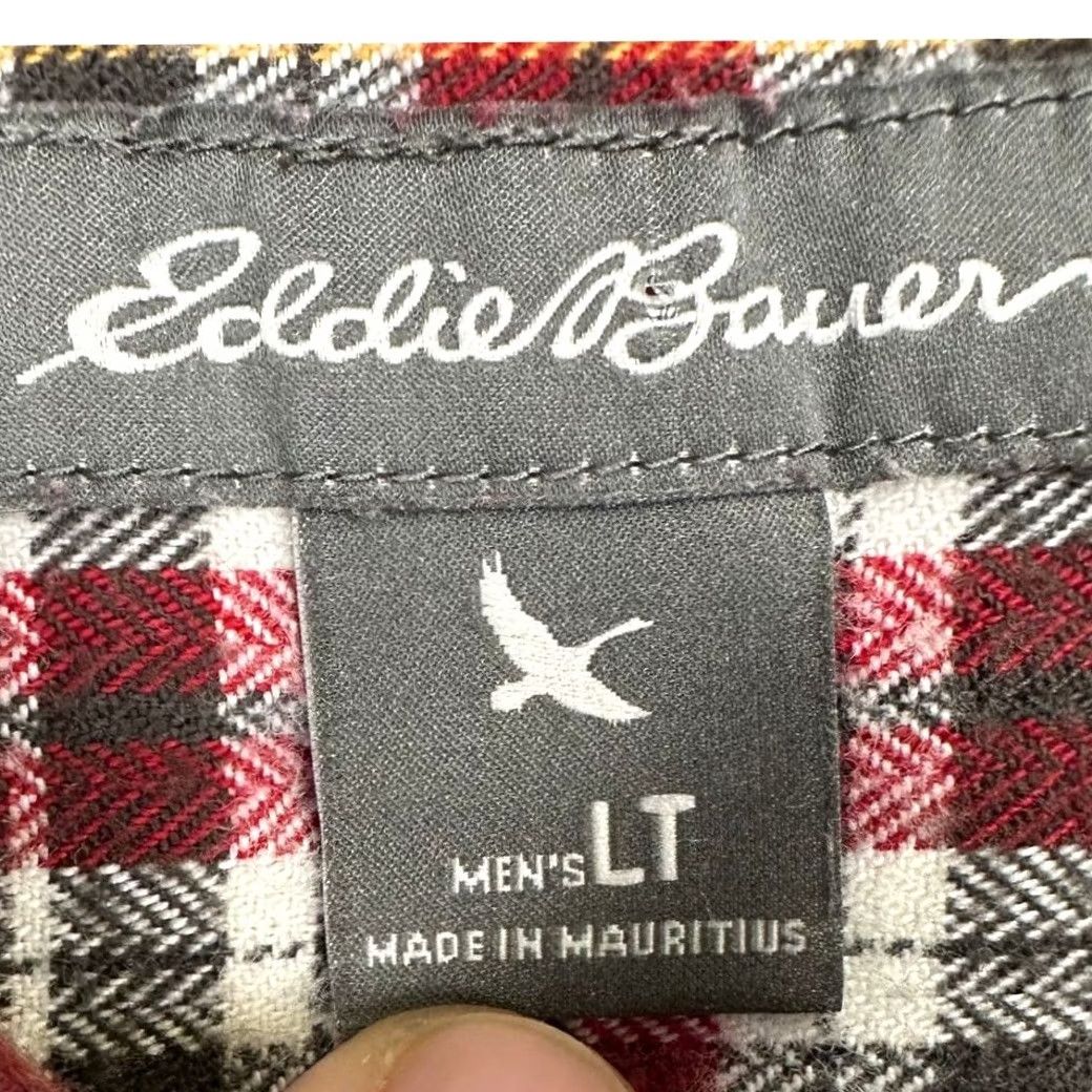 Eddie Bauer VINTAGE Eddie Bauer Shirt Mens Large Tall Red Plaid Flannel Button-Down Relaxed Fit Cotton Breathable Button Up Size US L / EU 52-54 / 3 - 7 Thumbnail