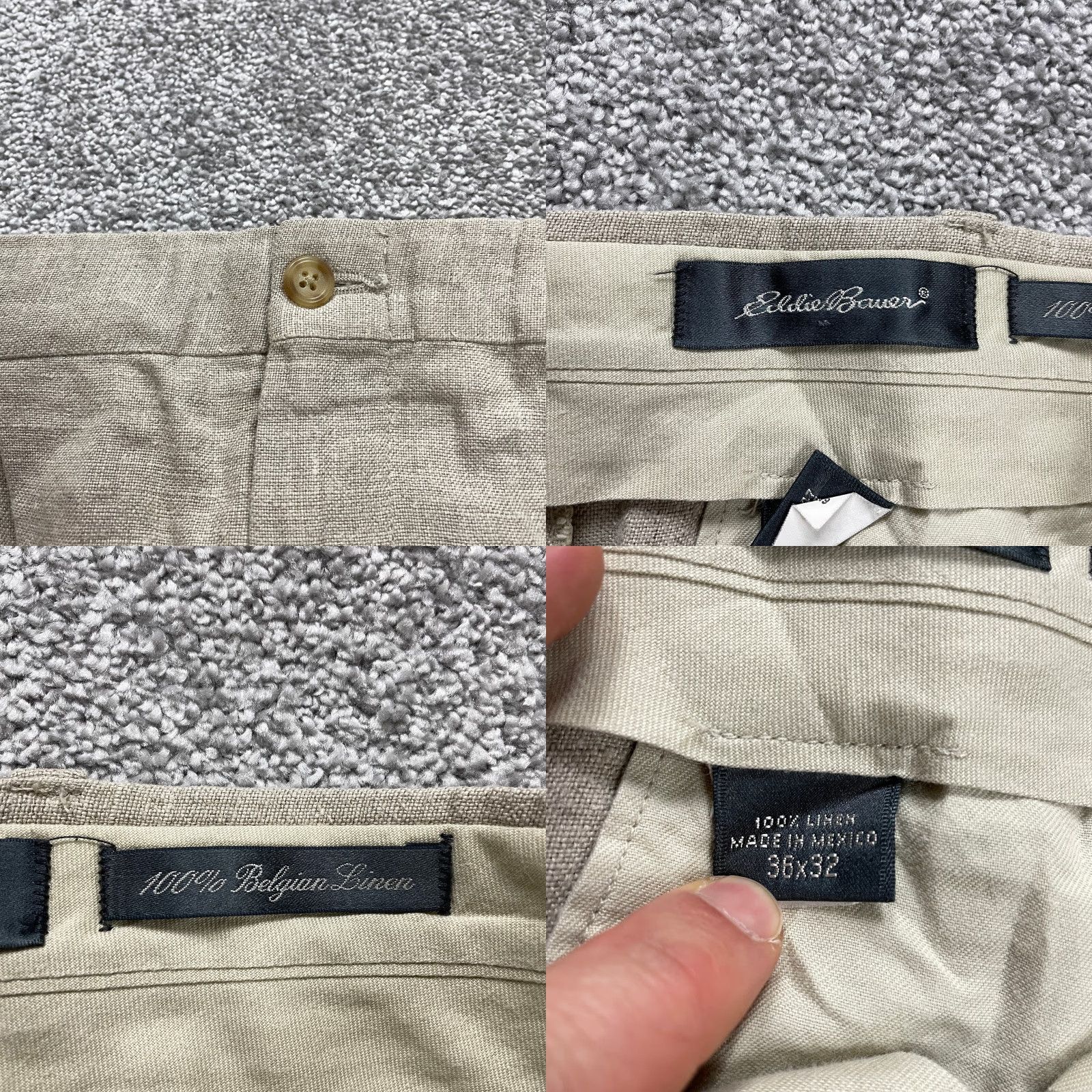 Eddie Bauer VINTAGE Eddie Bauer Linen Pants Women's Cropped 36 Beige Relaxed Fit Tailored Slacks Size 25" / US 0 / IT 36 - 8 Thumbnail