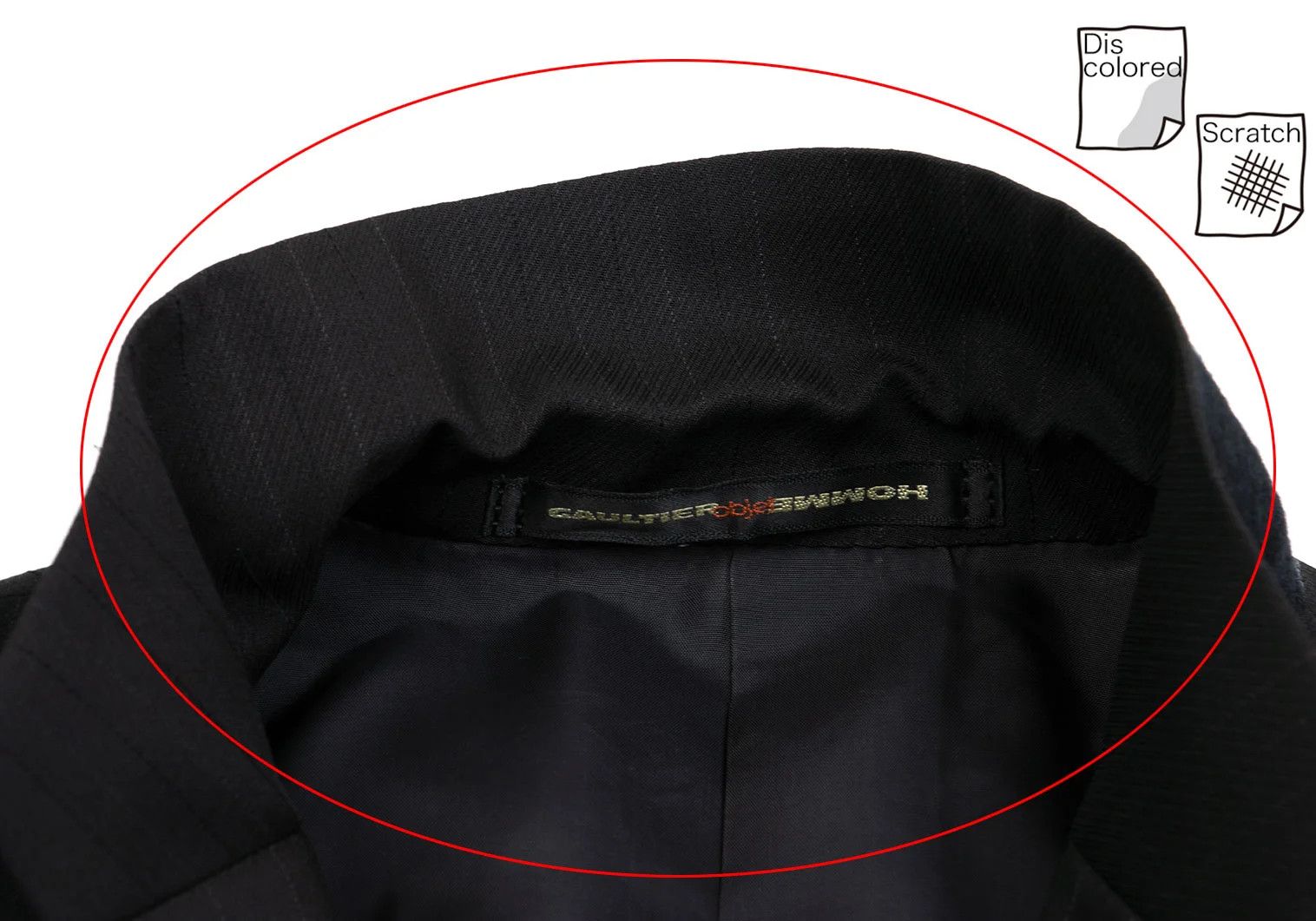 Jean Paul Gaultier Wool-Poly Shadow Stripe Jacket in Black Size 44 Size US S / EU 44-46 / 1 - 3 Thumbnail