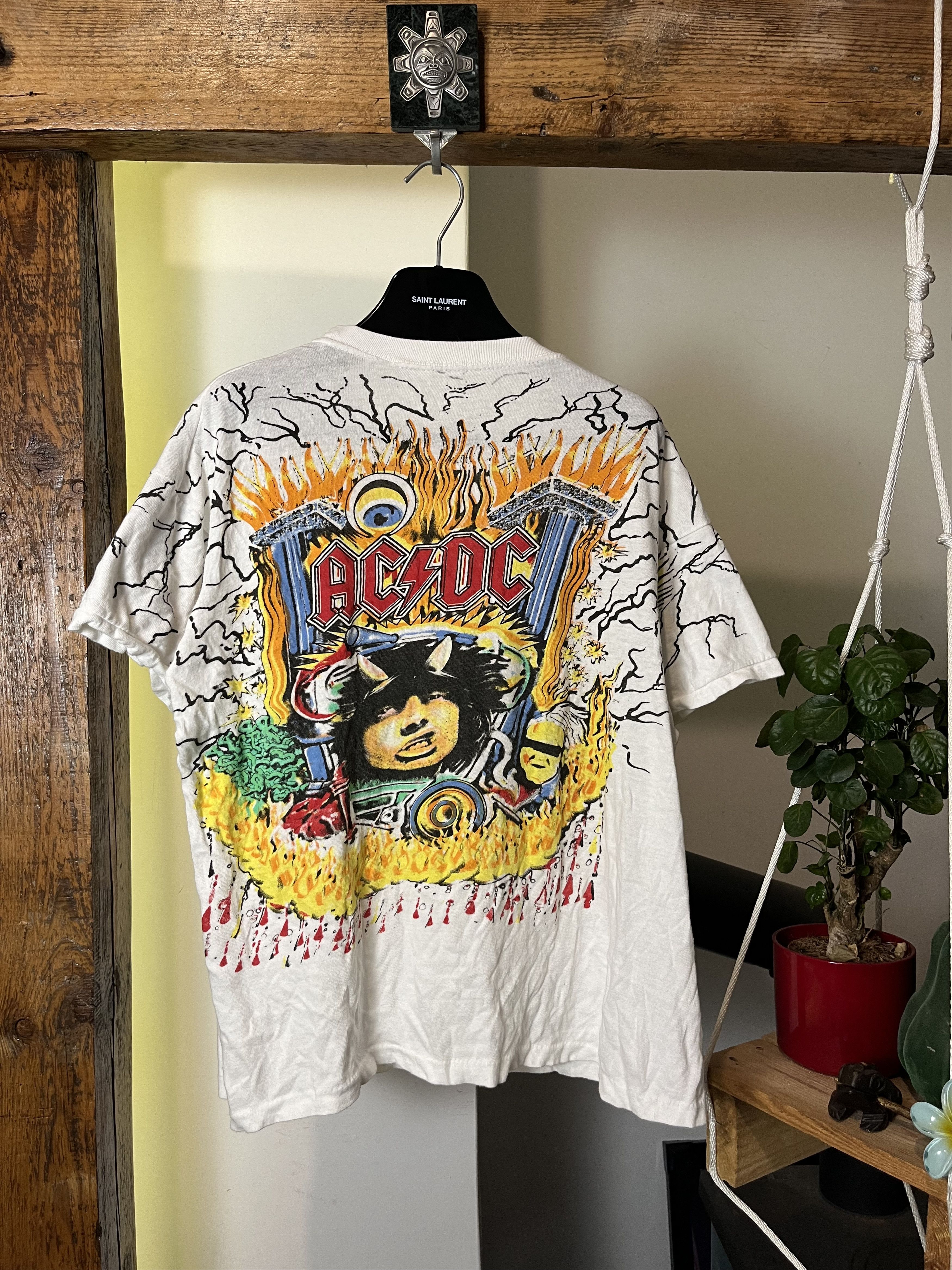 AC/DC × Vintage 80/90s AC/DC Crazy AOP Tee Size US L / EU 52-54 / 3 - 2 Thumbnail