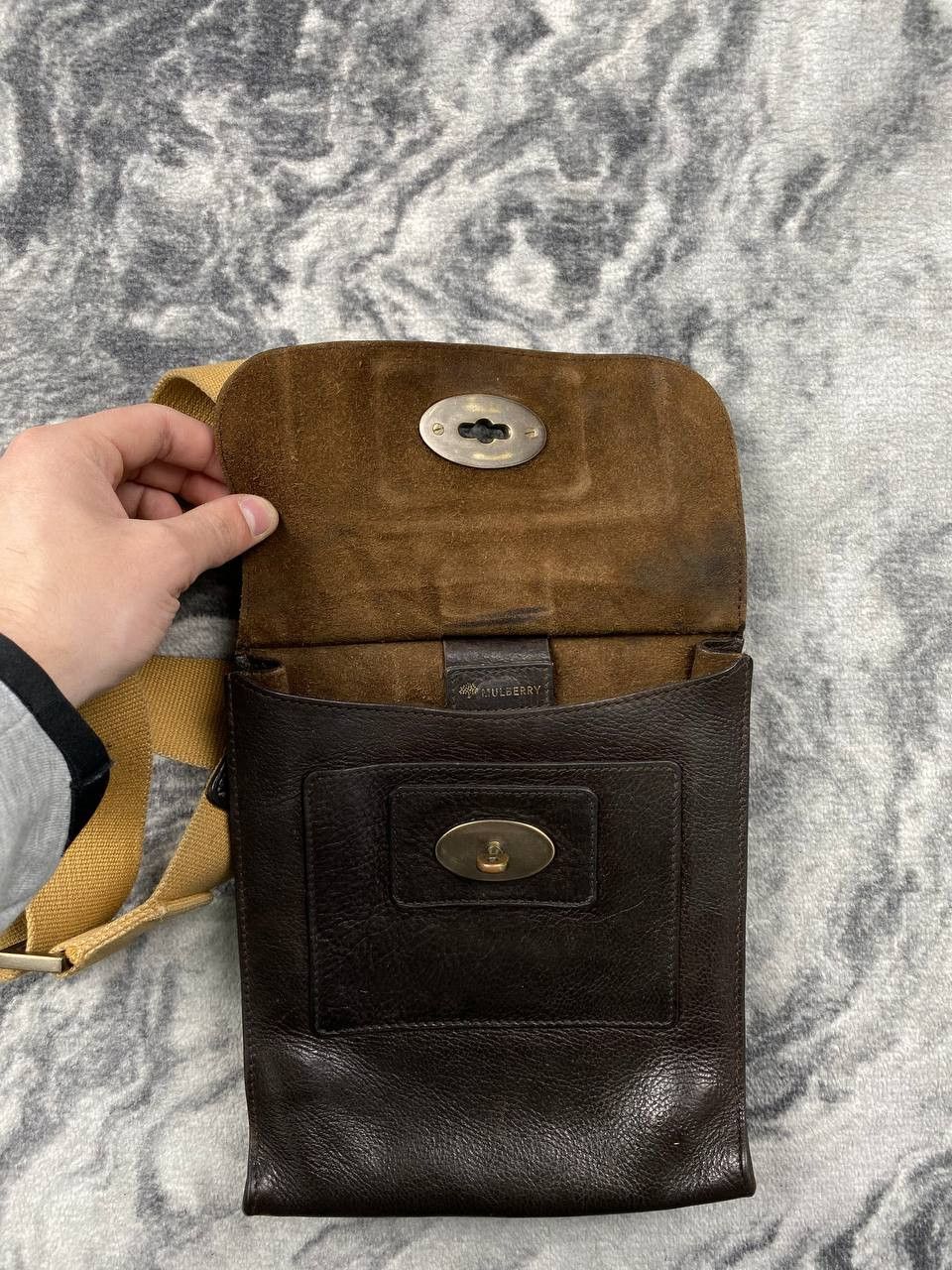 Mulberry Vintage Mulberry Leather Messenger Bag Men Brown Size ONE SIZE - 9 Thumbnail