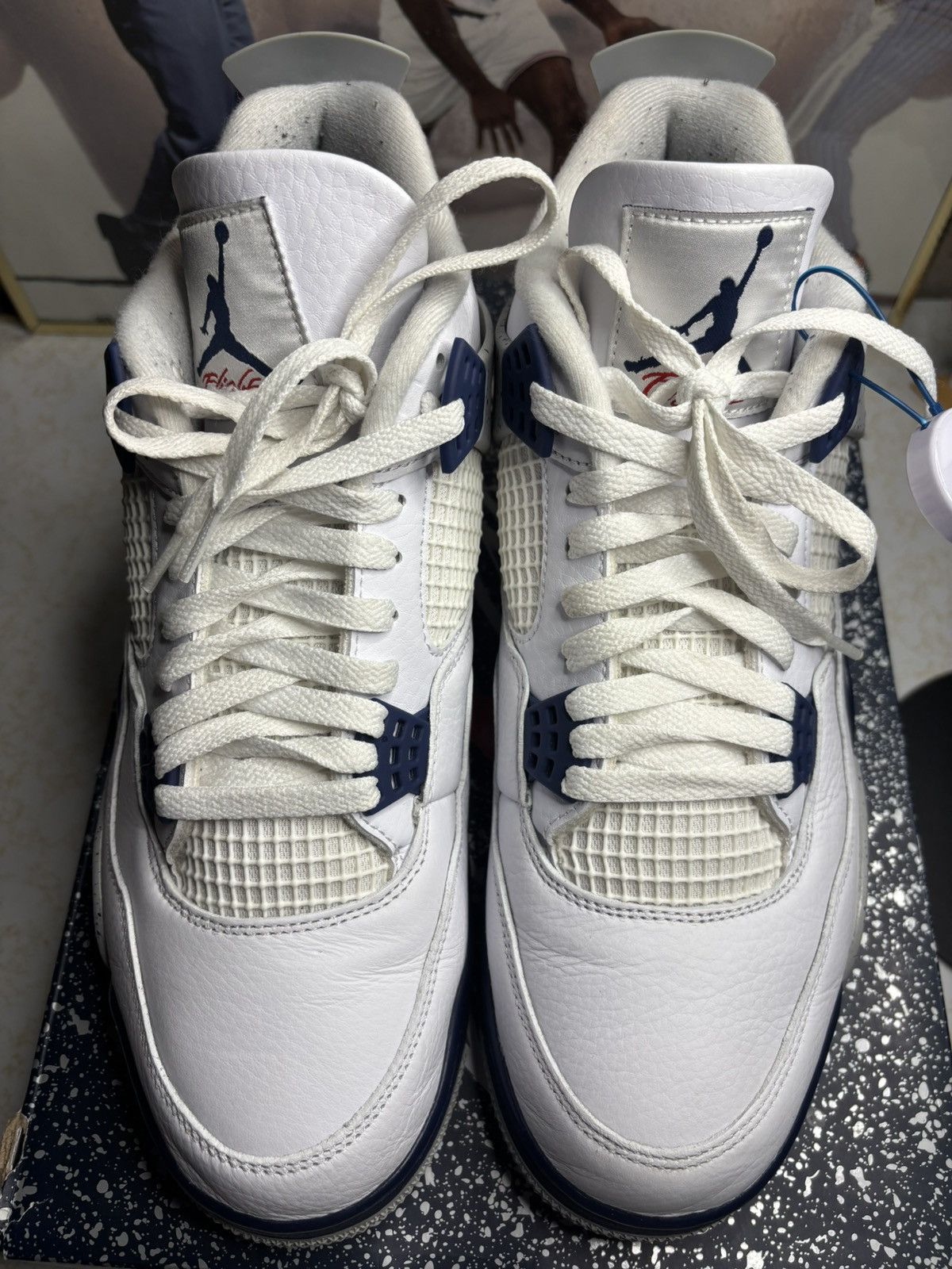 Jordan Brand Air Jordan 4 Retro midnight Navy Size US 12 / EU 45 - 2 Thumbnail
