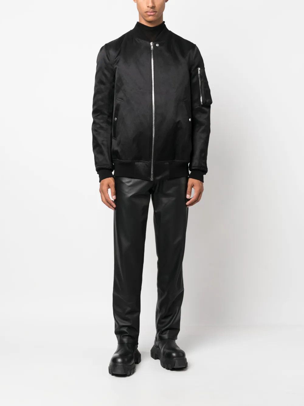 Rick Owens o1y0325 Bomber Jacket in Black Size US M / EU 48-50 / 2 - 5 Thumbnail