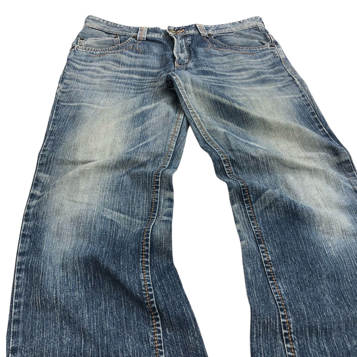 If Six Was Nine × Japanese Brand × Le Grande Bleu (L.G.B.) Vintage Edwin XV Distressed Faded Bootcut Flared Jeans Lgb Size US 37 - 16 Thumbnail