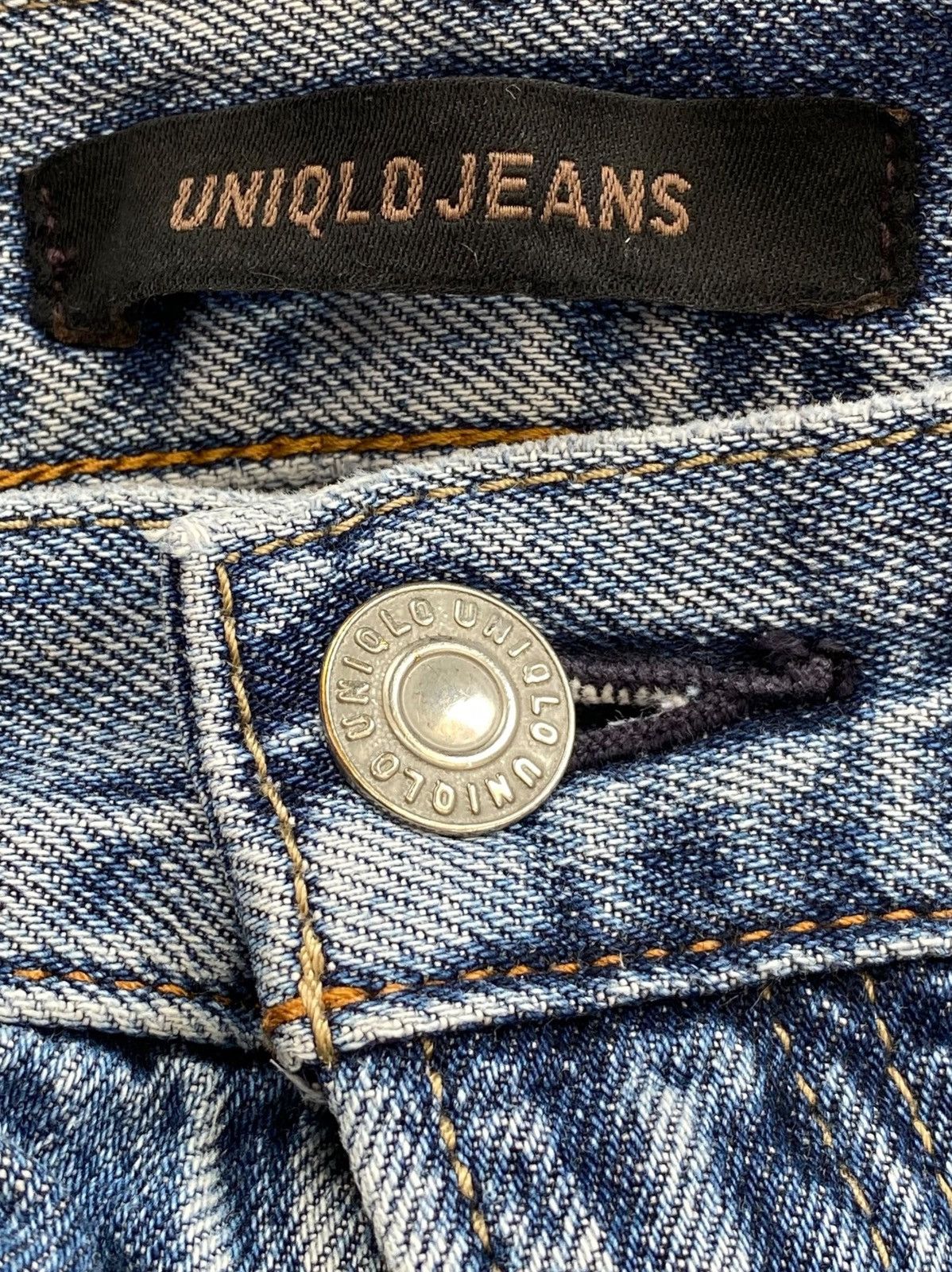 Uniqlo Uniqlo X Selvedge Faded Wash Ripped Style Straight Leg Jeans Size US 36 / EU 52 - 10 Thumbnail
