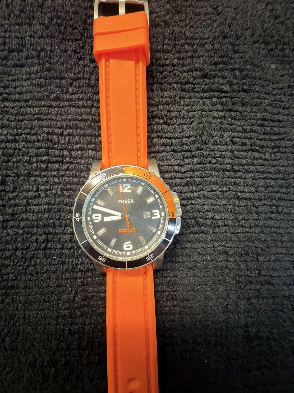 Fossil Fossil 10 ATM Diver – Blaze Orange Strap Size ONE SIZE - 4 Thumbnail