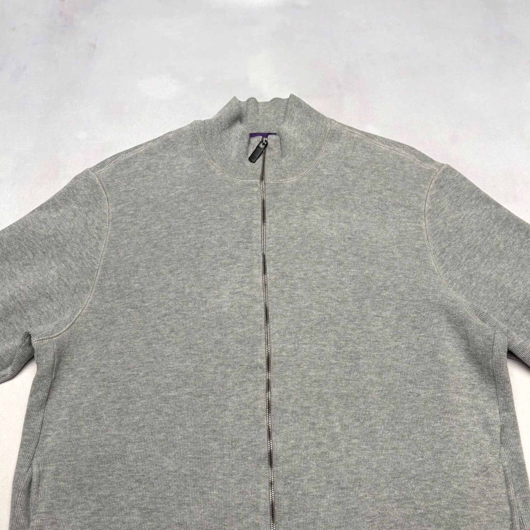 Ralph Lauren Purple Label Ralph Lauren Purple Label Full Zip Sweater Cotton XL Gray Men's Quiet Luxury Size US XL / EU 56 / 4 - 2 Thumbnail