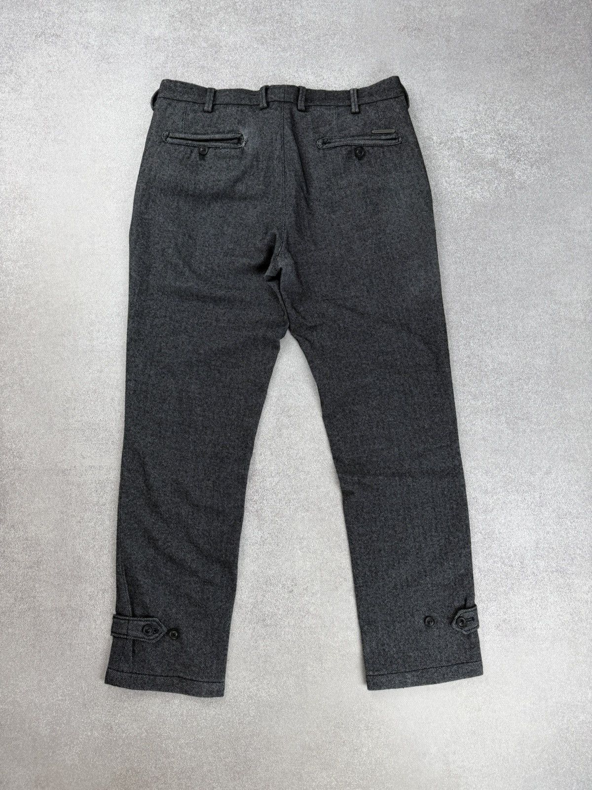 Messagerie Messagerie Gray Herringbone Wool Trousers Pants Size 46 Size US 32 / EU 48 - 11 Thumbnail