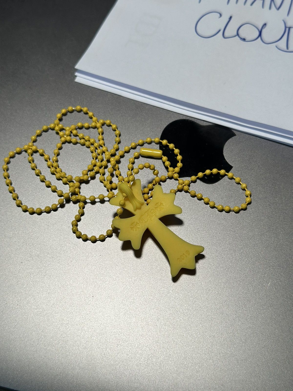 Chrome Hearts Chrome Hearts Cross Silicone Necklace Yellow | Grailed