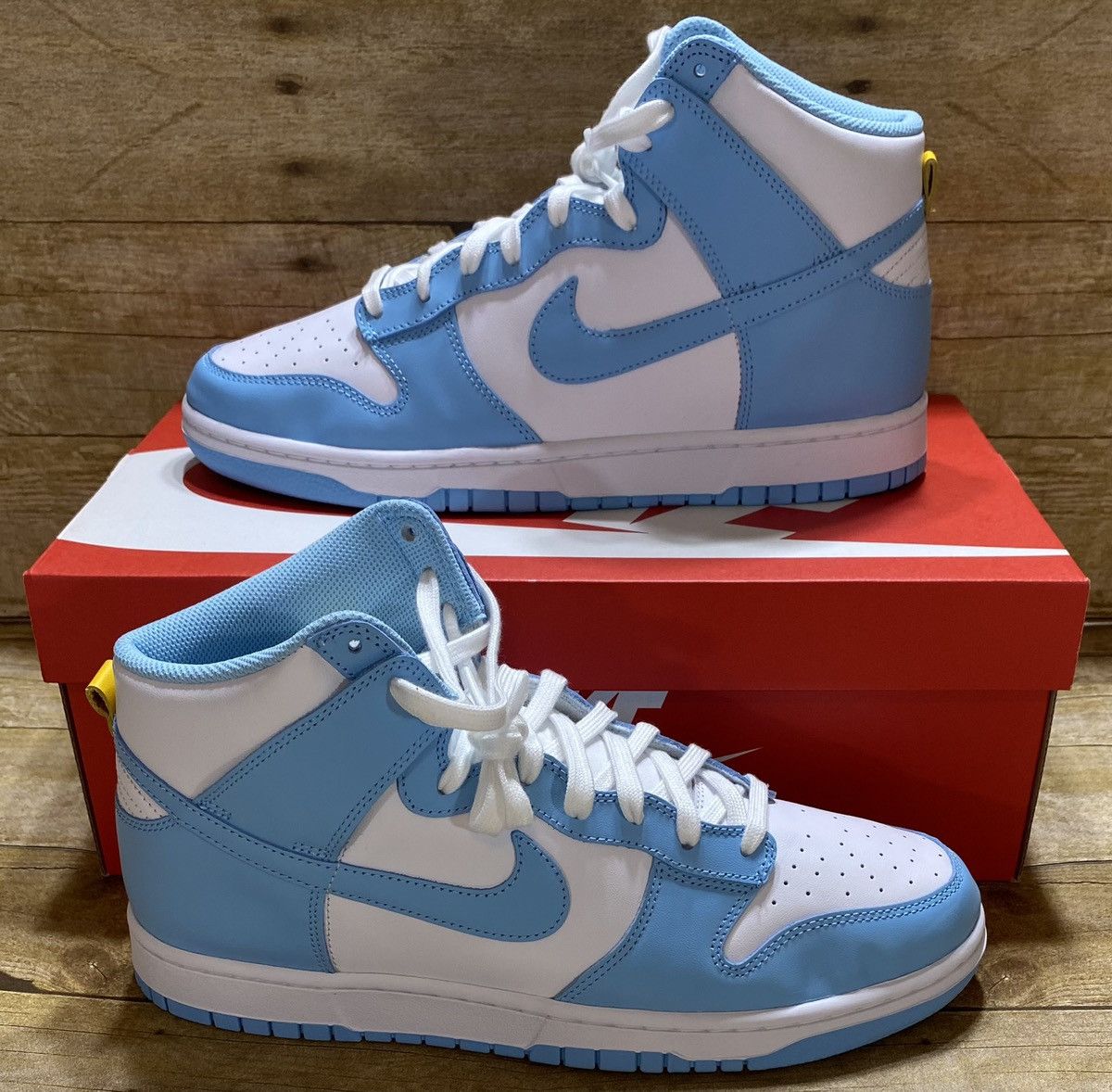 image of Nike Dunk High Blue Chill Shoes in Chill Blue, Men's (Size 12)