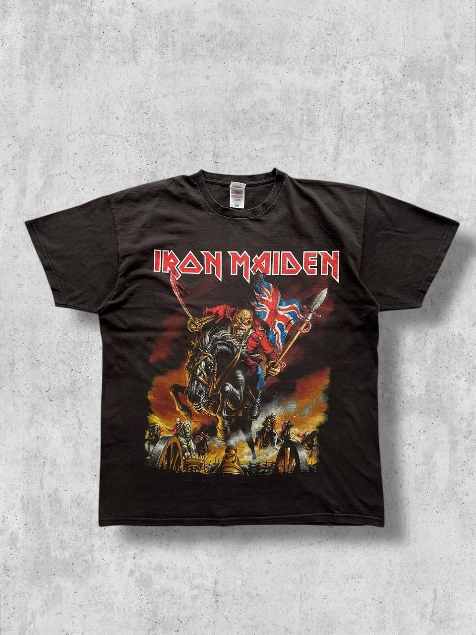 Iron Maiden Vintage IRON MAIDEN 2014 Tour tee t shirt band rock Size US XL / EU 56 / 4 - 1 Thumbnail