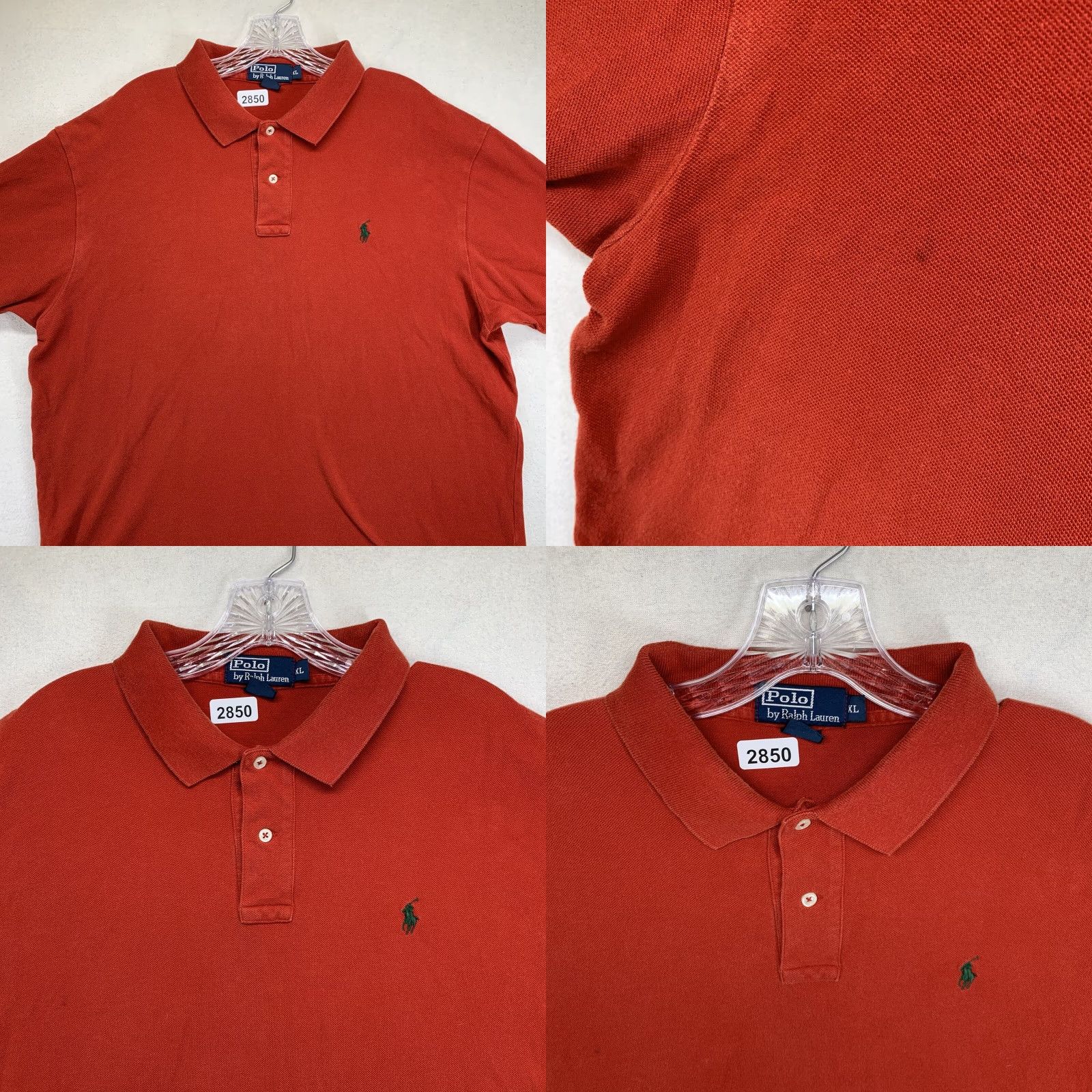 Polo Ralph Lauren VINTAGE Polo Ralph Lauren Shirt XL Red Green Pony Cotton Short Sleeve Polo Mens 90s Grunge Preppy Classic Shirt Size US XL / EU 56 / 4 - 8 Thumbnail