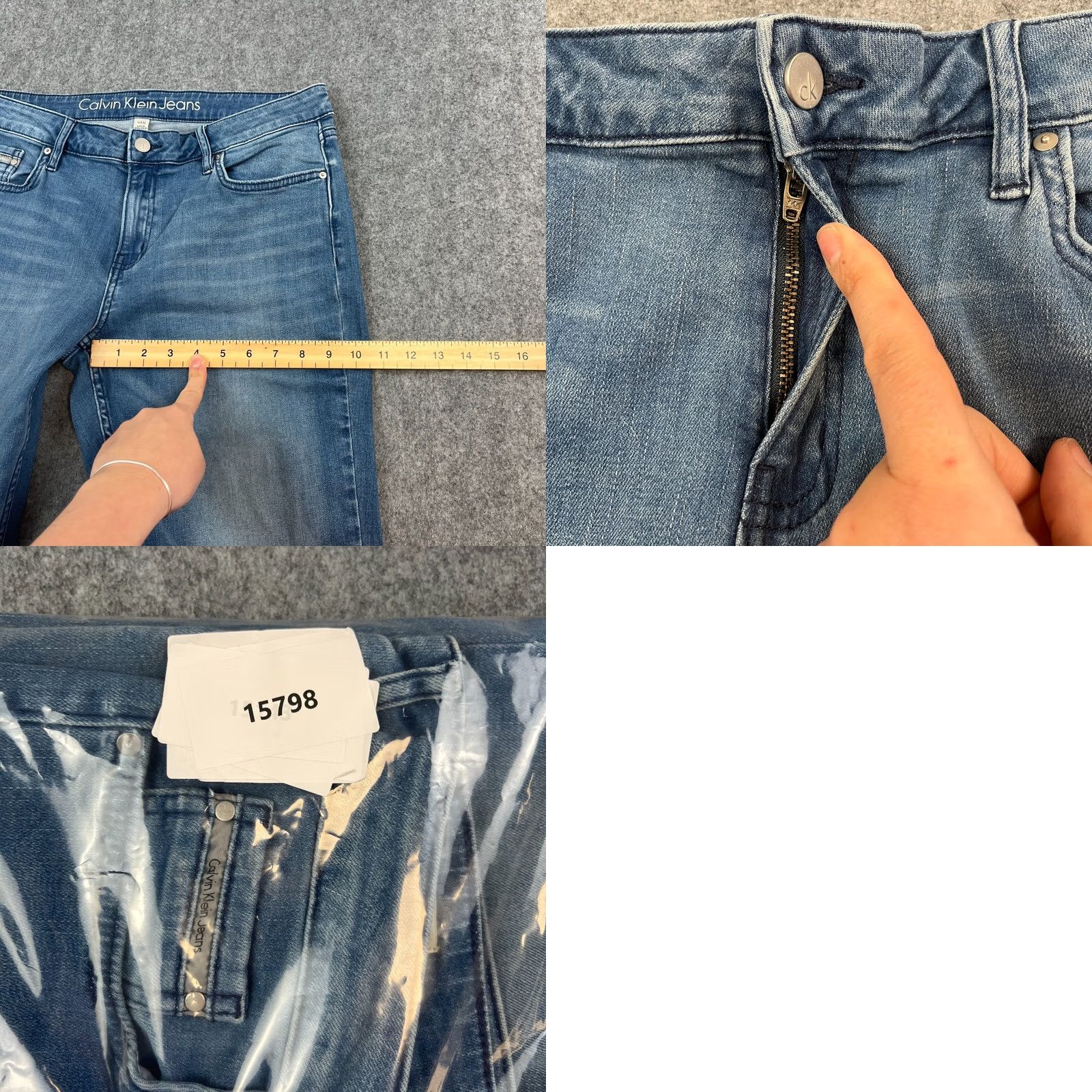 Calvin Klein Calvin Klein Jeans Straight 32 32 Mid Wash Blue Denim 5-Pocket Design Mens Modern Regular Blue Size US 32 / EU 48 - 9 Thumbnail