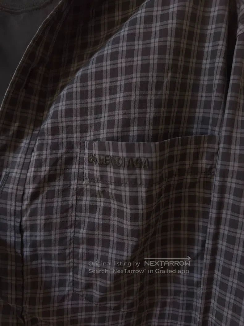 Balenciaga Balenciaga False two-piece plaid shirt T-shirt Size US XXS / EU 40 - 4 Thumbnail