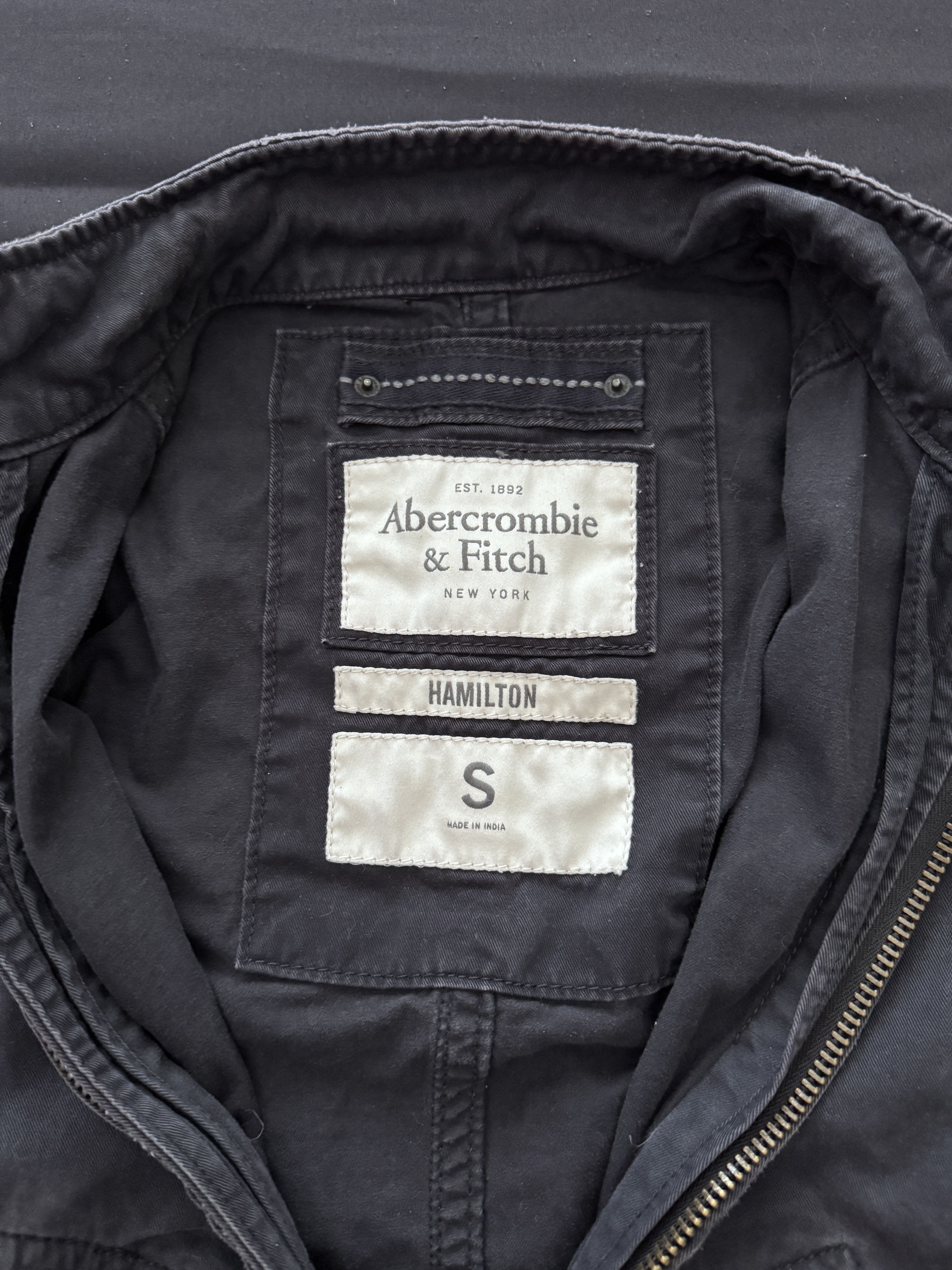 Vintage Abercrombie & Fitch Washed Zip Hamilton Jacket in Blue, Men's — image 4 of 5