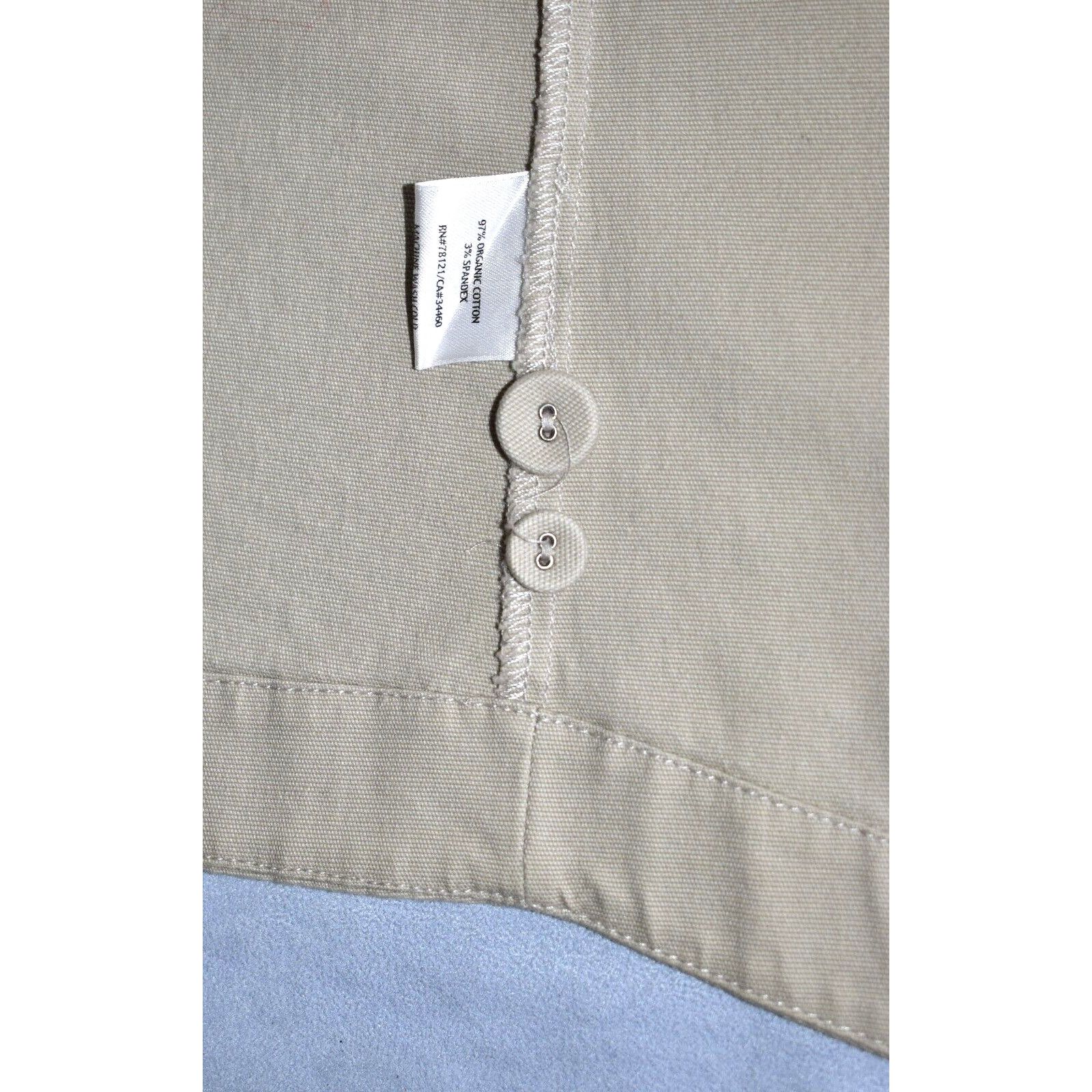 Eileen Fisher NEW EILEEN FISHER Sand Cotton Pockets Button Front Jacket S Size S / US 4 / IT 40 - 5 Thumbnail