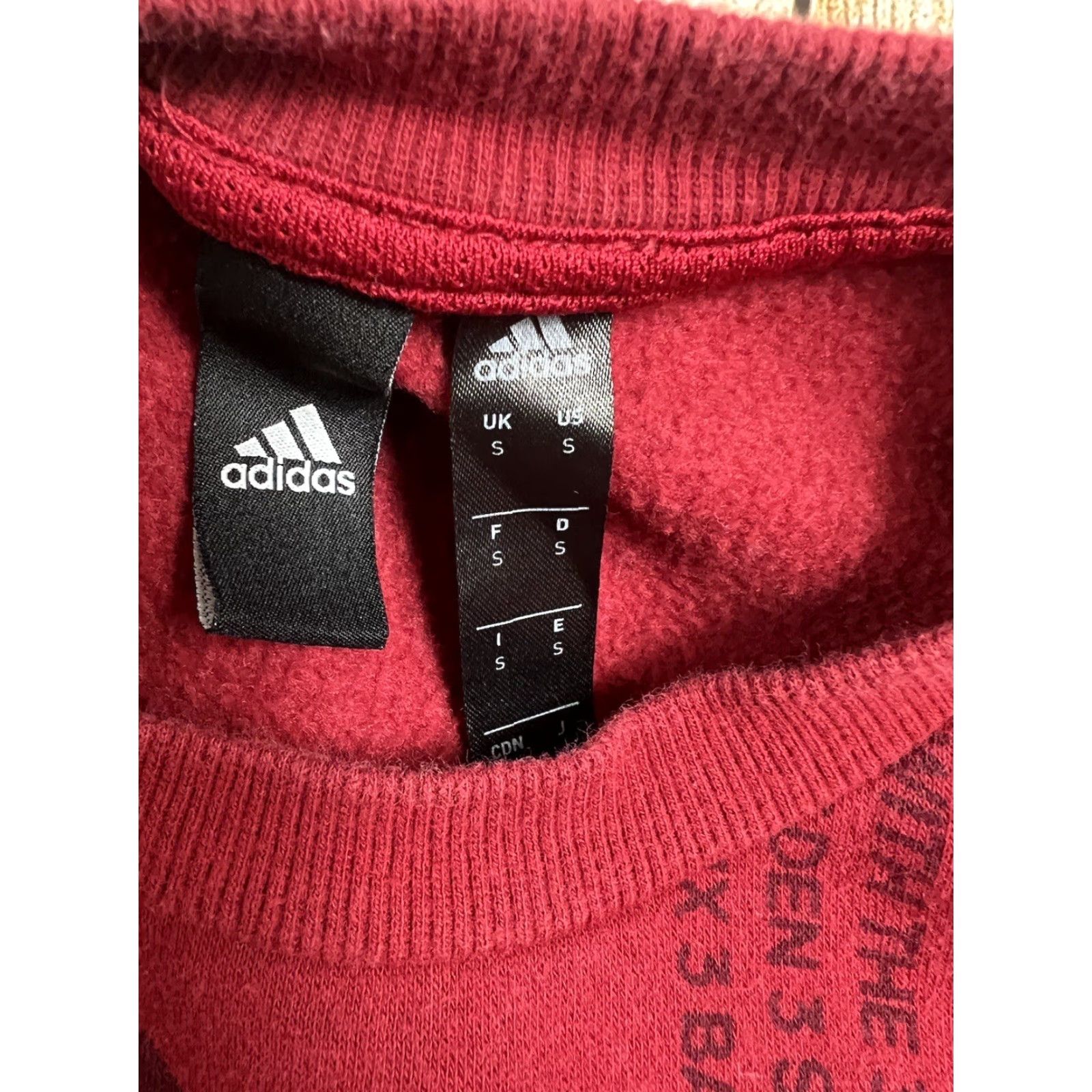 Adidas Adidas Sweatshirt Crew Neck Post Game Allover Print Red S Men Small Small pullover Training Sweatshirt Size US S / EU 44-46 / 1 - 2 Thumbnail