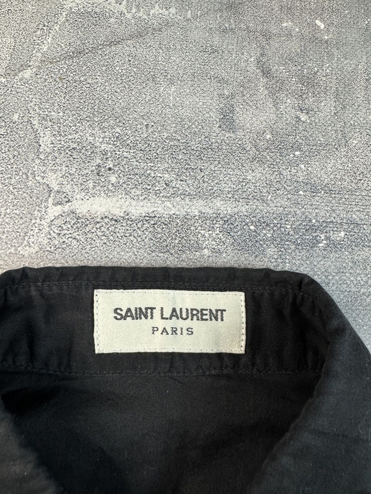 Saint Laurent Paris Saint Laurent Paris Pleated Tuxedo Shirt - Black Small Build Size US XS / EU 42 / 0 - 4 Thumbnail