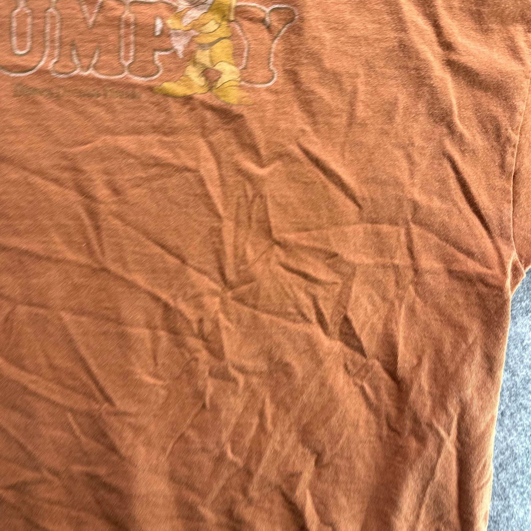 Disney VTG Disney Grumpy Dwarf Shirt Mens XL Rust Brown Snow White Graphic Tee T-Shirt Size US XL / EU 56 / 4 - 6 Thumbnail