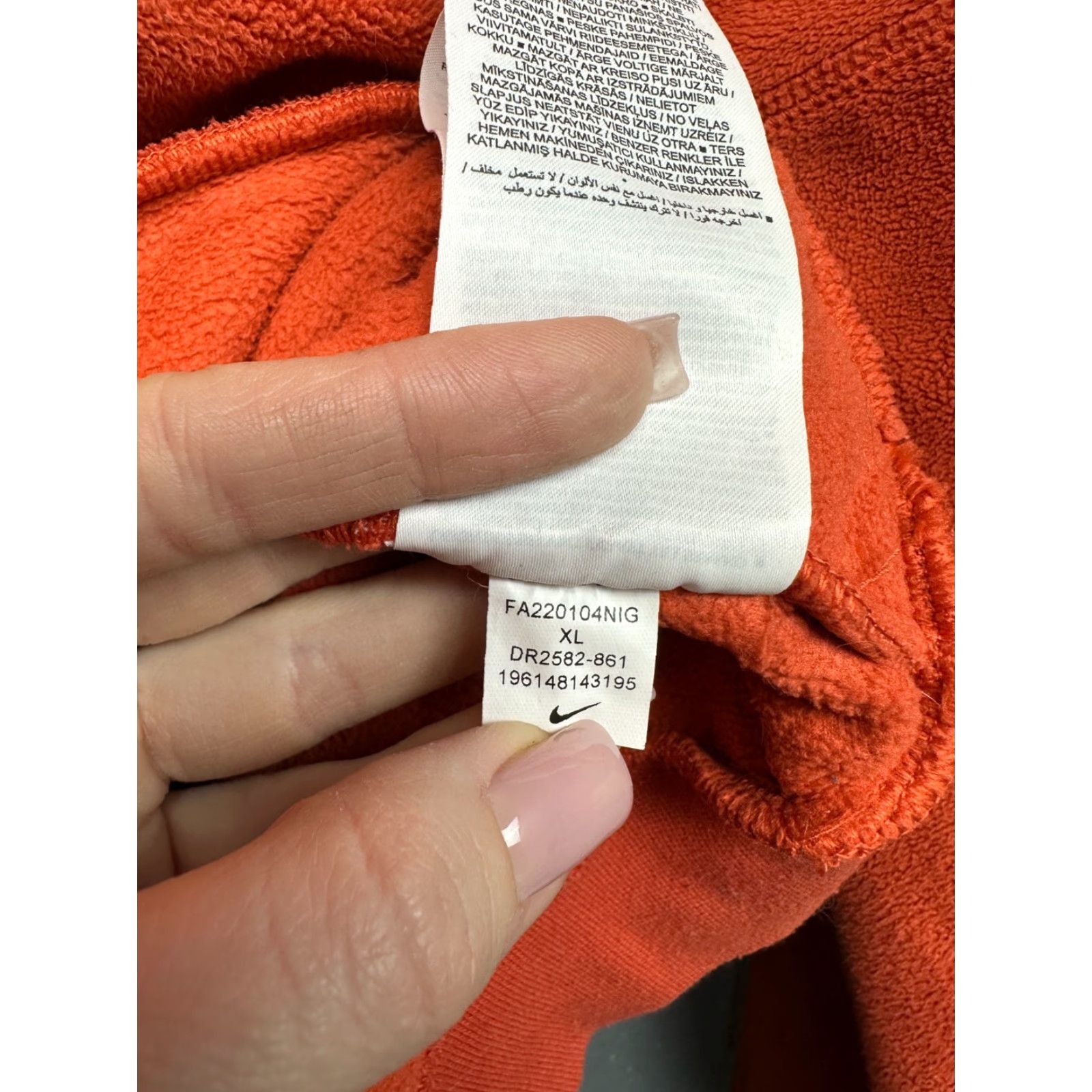 Nike Nike Trail Hoodie Mens Fleece XL Orange Nike Trail Hoodie Mens XL Orange Fleece Hooded Pullover Size US XL / EU 56 / 4 - 6 Thumbnail