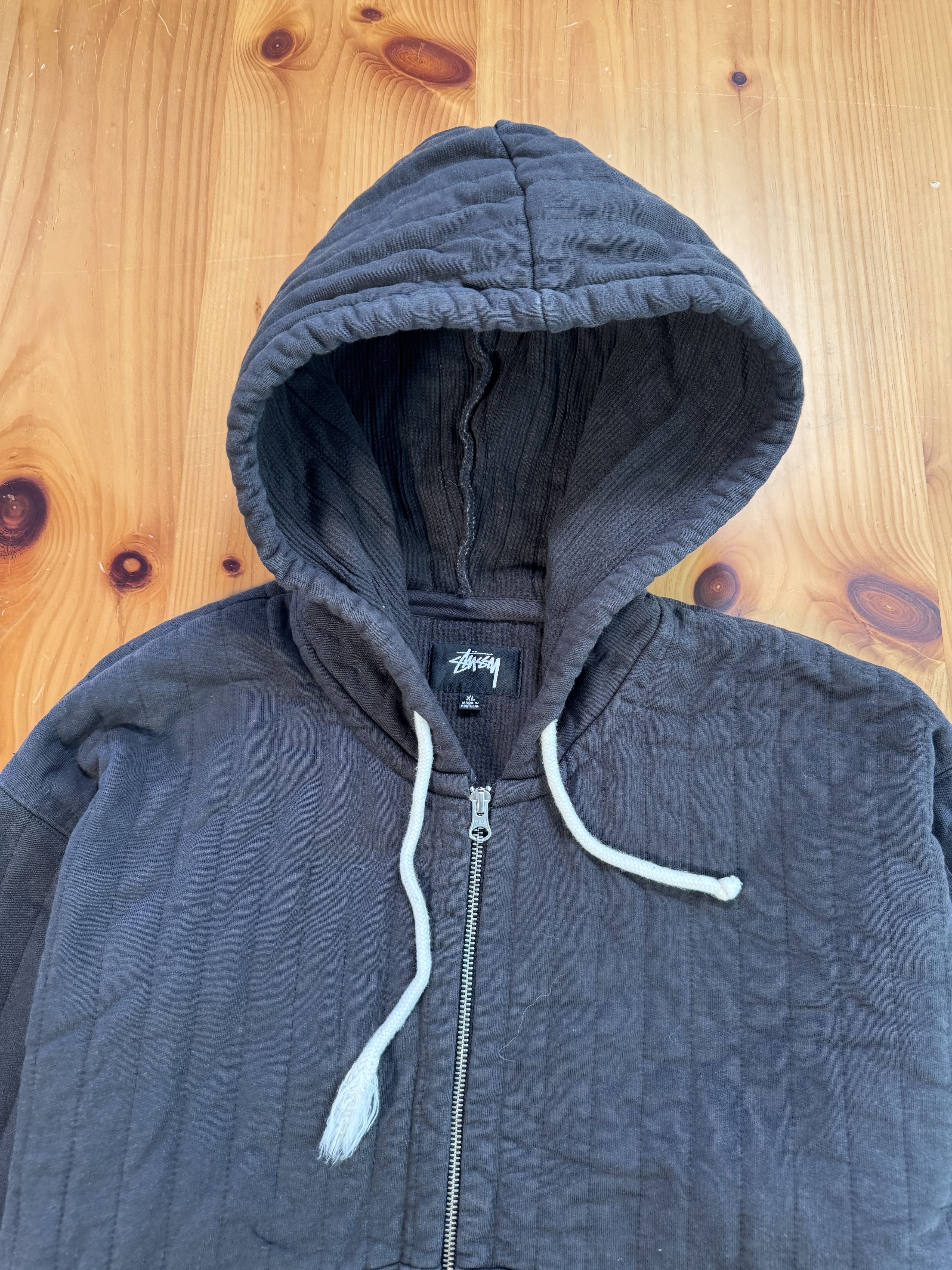 Stussy Stussy Quilted Double Layer Work Hoodie Zip Up Size US XL / EU 56 / 4 - 4 Thumbnail