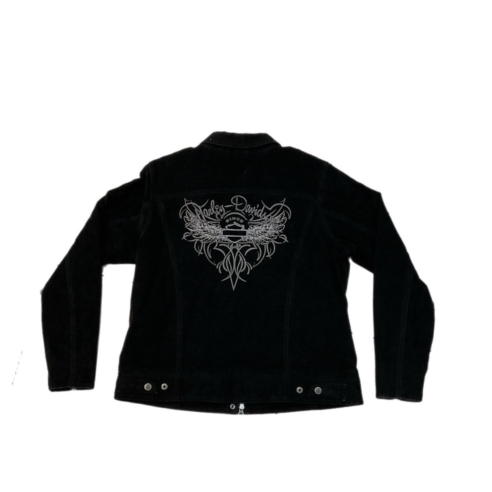 Harley Davidson Vintage Harley Davidson Women’s Suede Biker Jacket Size XL / US 12-14 / IT 48-50 - 2 Thumbnail
