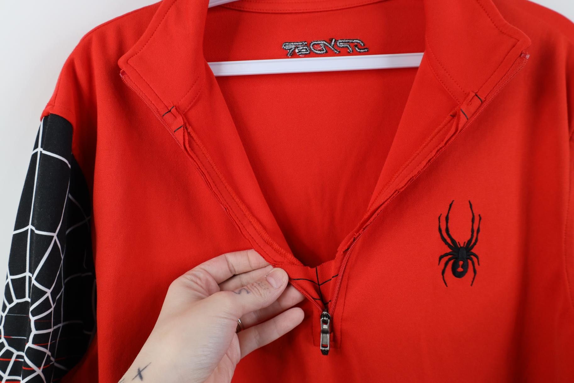 Spyder Spyder Spider Web Big Logo 1/4 Zip Pullover Jacket Top Red Size US S / EU 44-46 / 1 - 5 Thumbnail