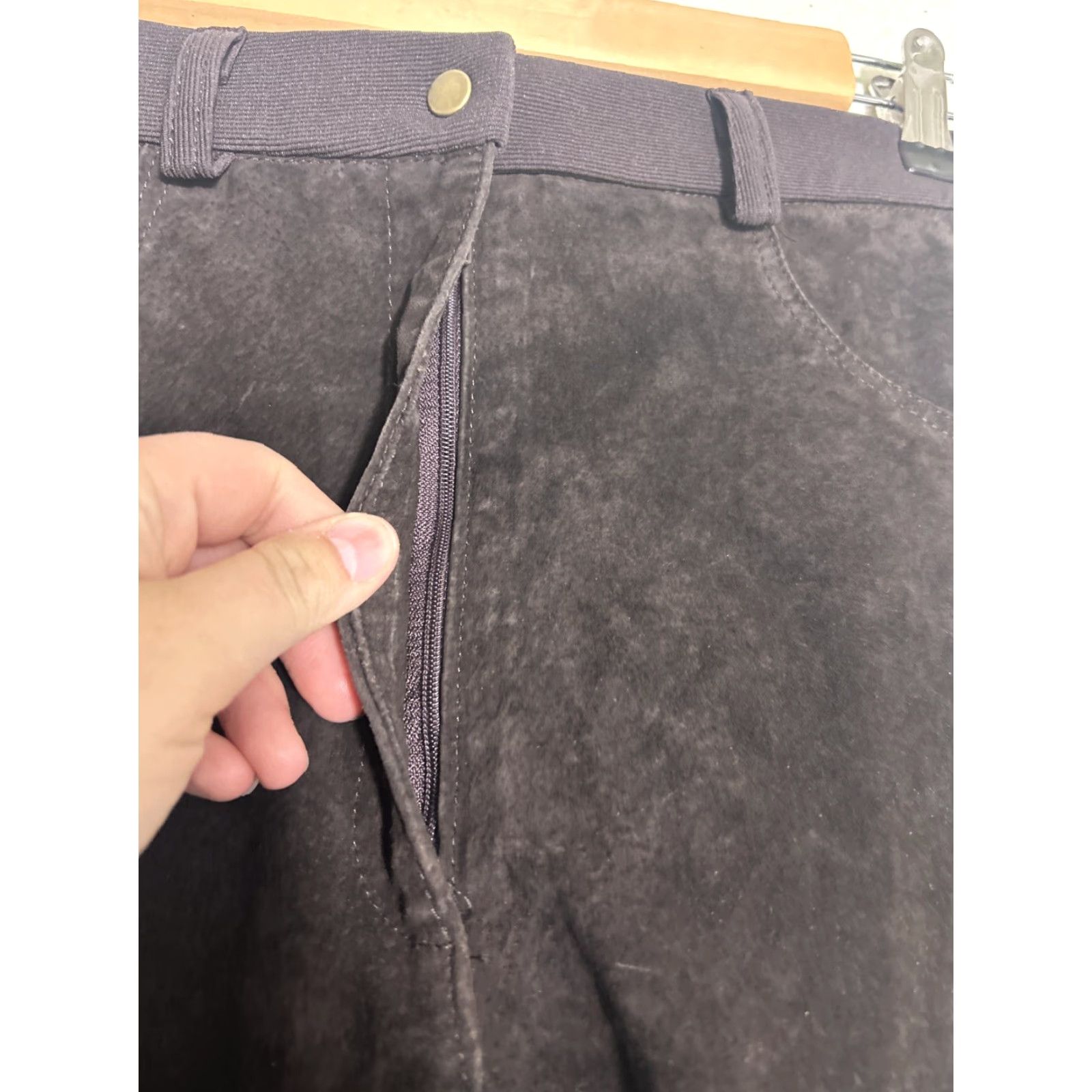 Vintage In Flight By Par Pablo Womens Pants Suede Leather Brown 27x32 9/10 Brown 9/10 Womens Size 30" / US 8 / IT 44 - 6 Thumbnail