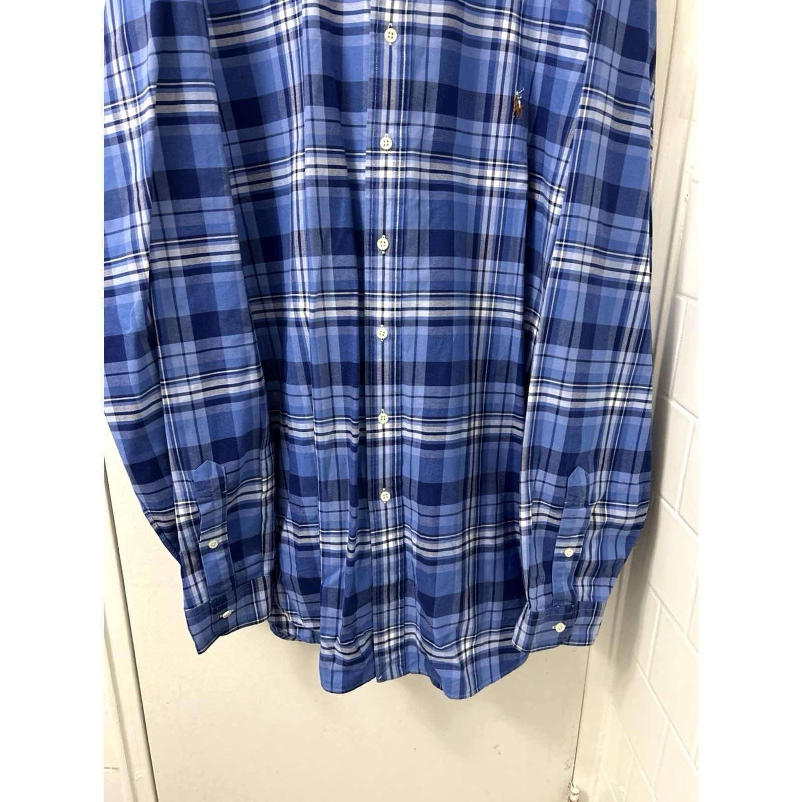 Ralph Lauren Ralph Lauren Shirt Mens 2XL Blue Plaid Oxford Button-Down Long Sleeve Logo/Classic Fit Regular Size 2XL Mens Blue Plaid Button-Up Shirt Size US XXL / EU 58 / 5 - 3 Thumbnail