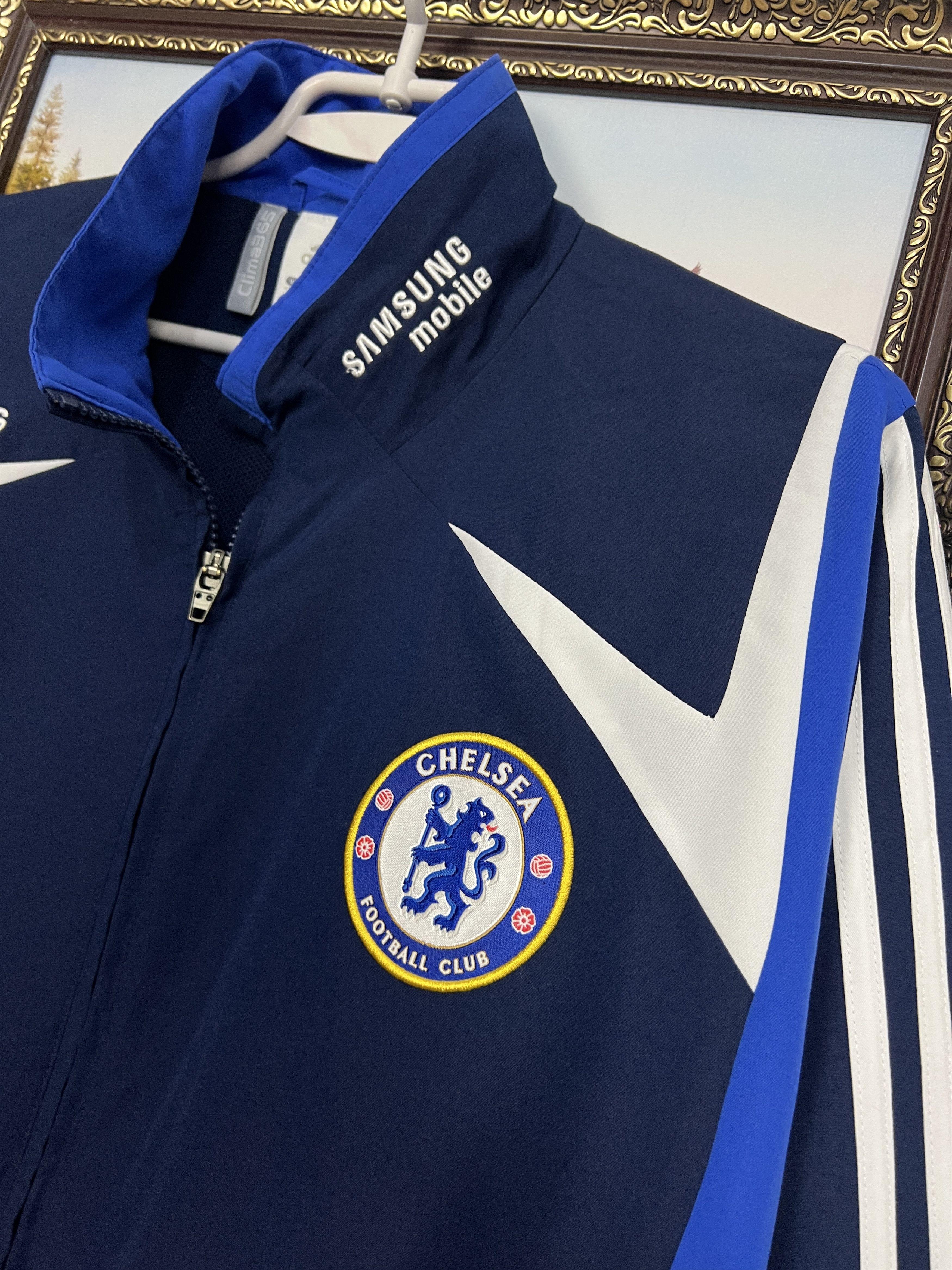 Adidas Vintage Chelsea Football Train Jacket Soccer Track Top Size US L / EU 52-54 / 3 - 3 Thumbnail