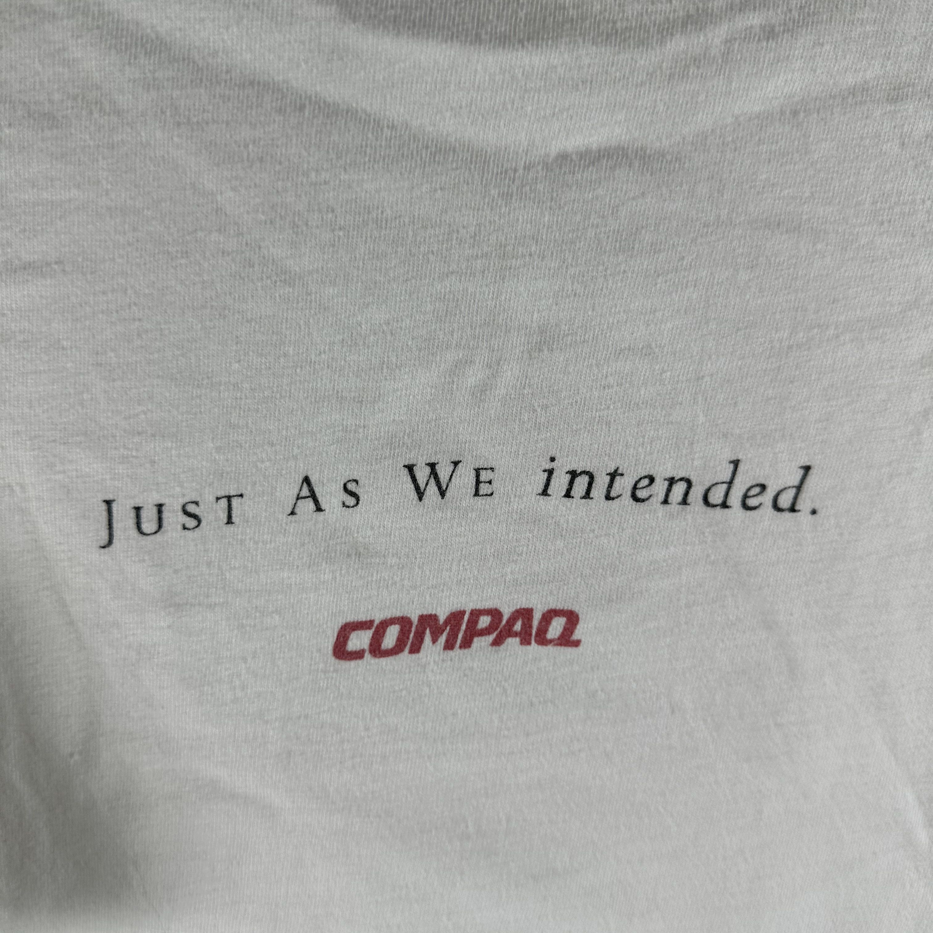 Vintage ​ 90s Compaq Software Just As We Intended Promo T-shirt Size US XL / EU 56 / 4 - 4 Thumbnail
