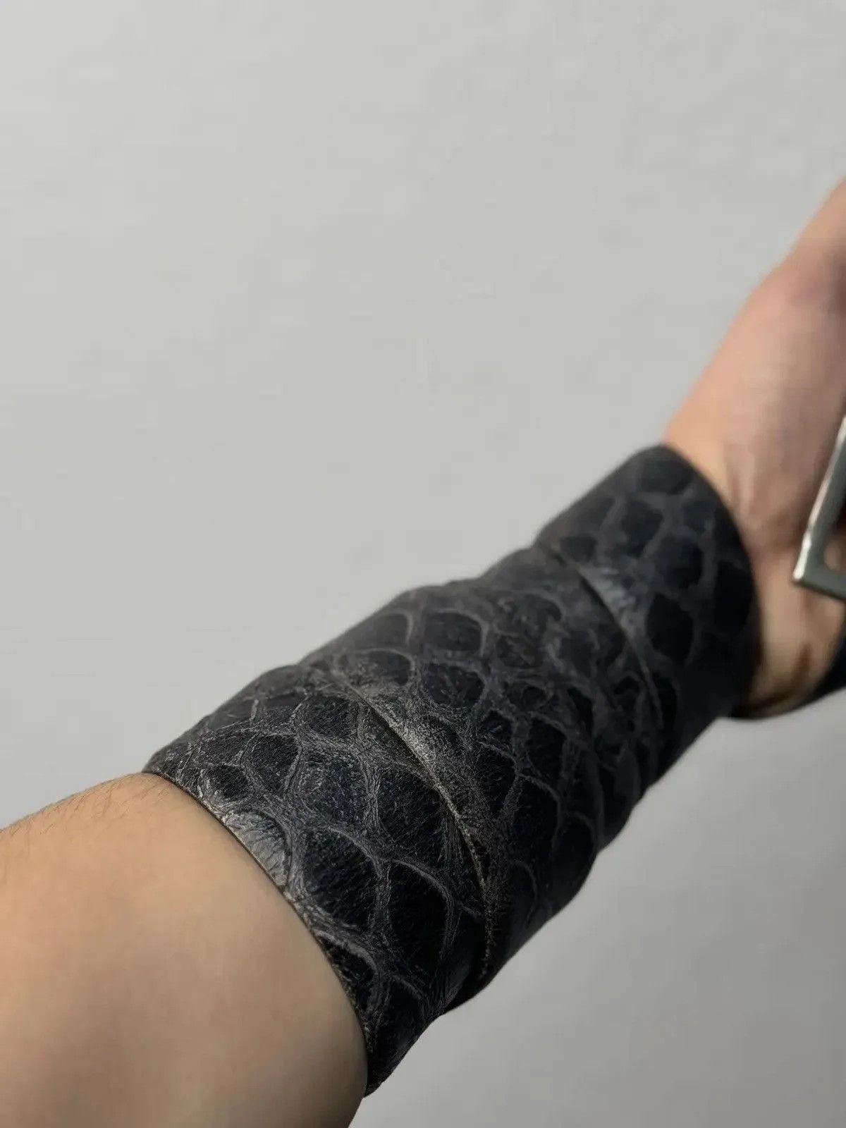 Other Vintage Python Gothic Leather Belt – Rick Owens Inspired Size ONE SIZE - 6 Thumbnail