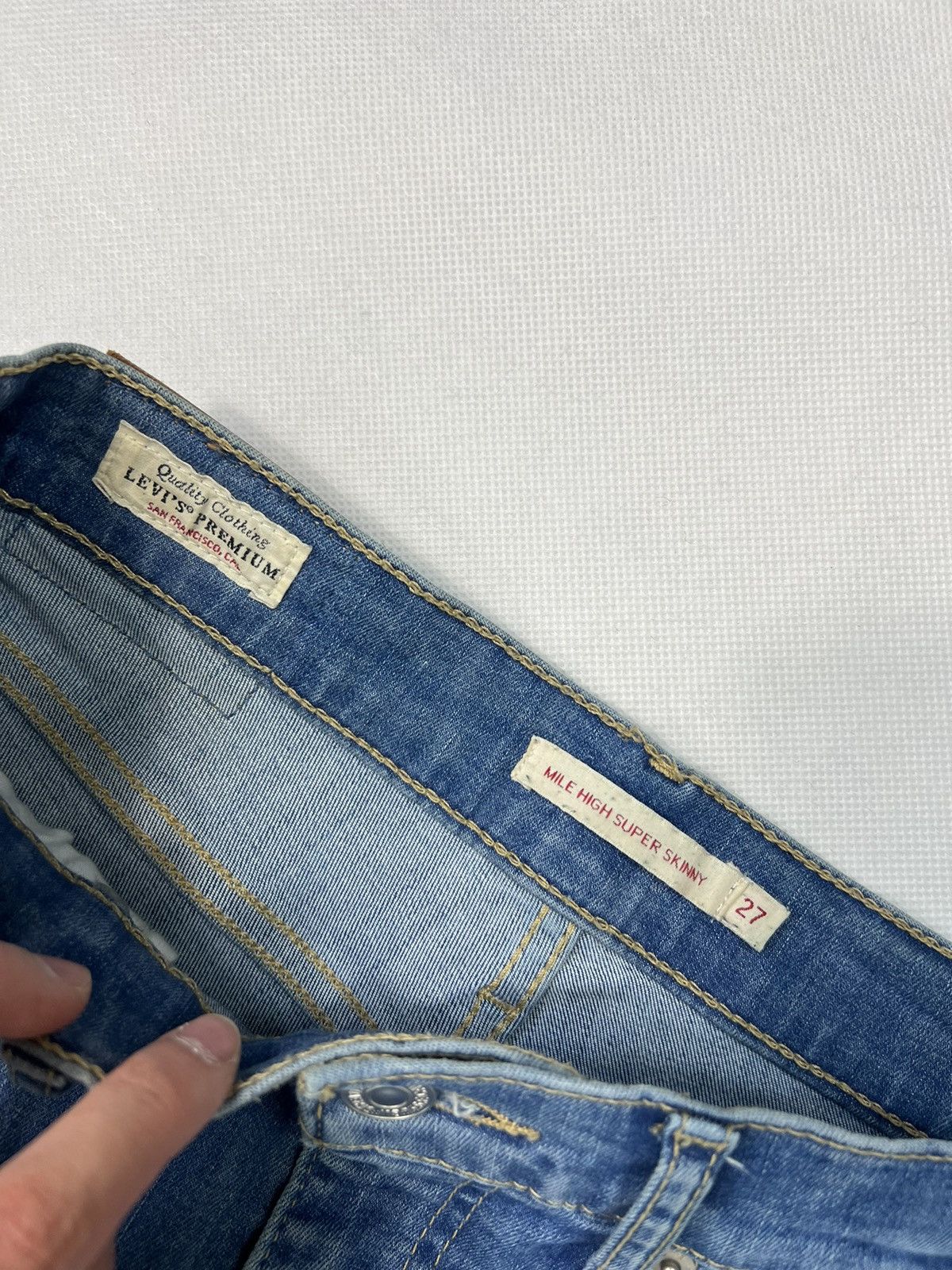 Levi's Spodnie Levi’s Mile High Super Skinny Damskie Jeansy Size 27" / US 4 / IT 40 - 5 Thumbnail