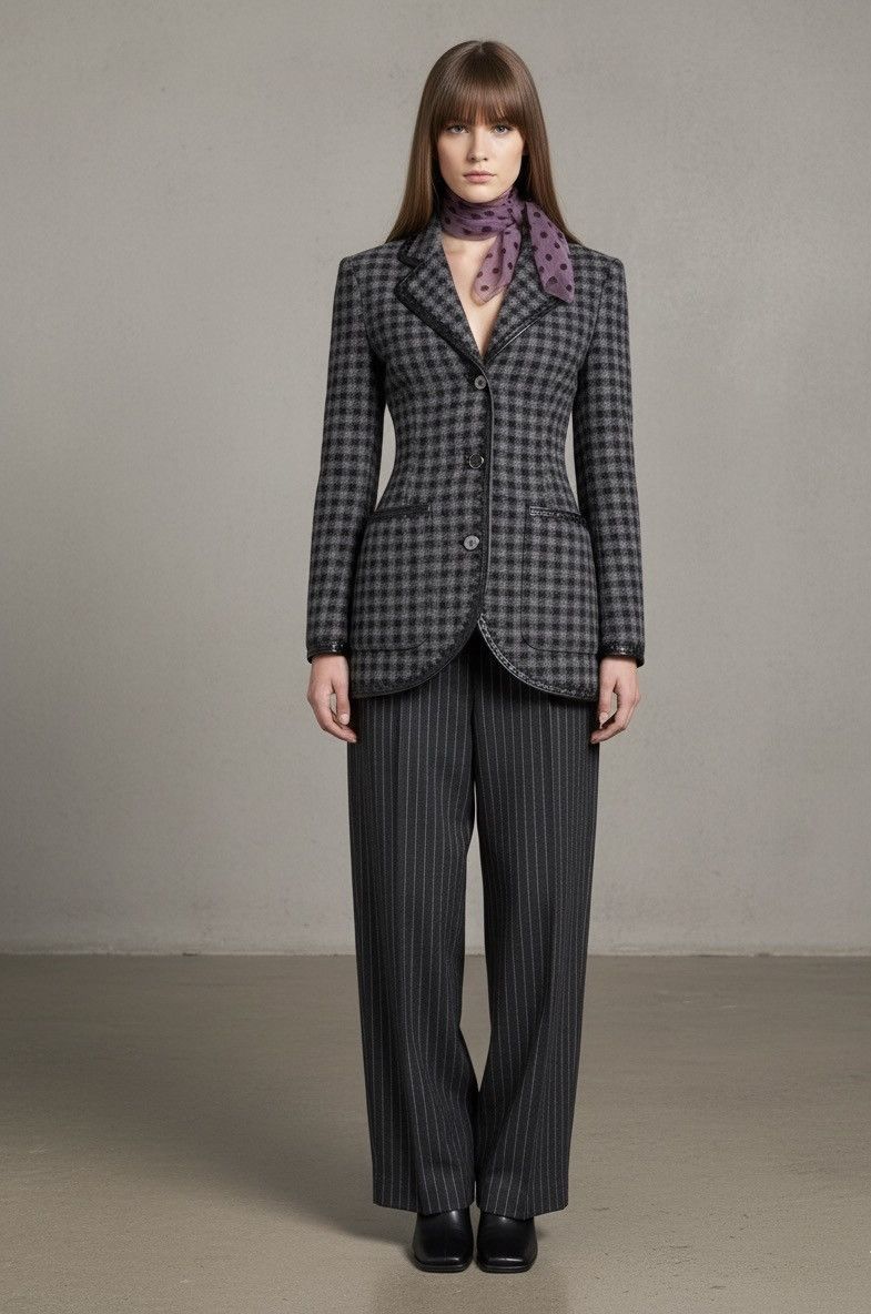 Gianfranco Ferre Gianfranco Ferré Vintage 1990s Checked Blazer – Size S Size XS / US 0-2 / IT 36-38 - 11 Thumbnail