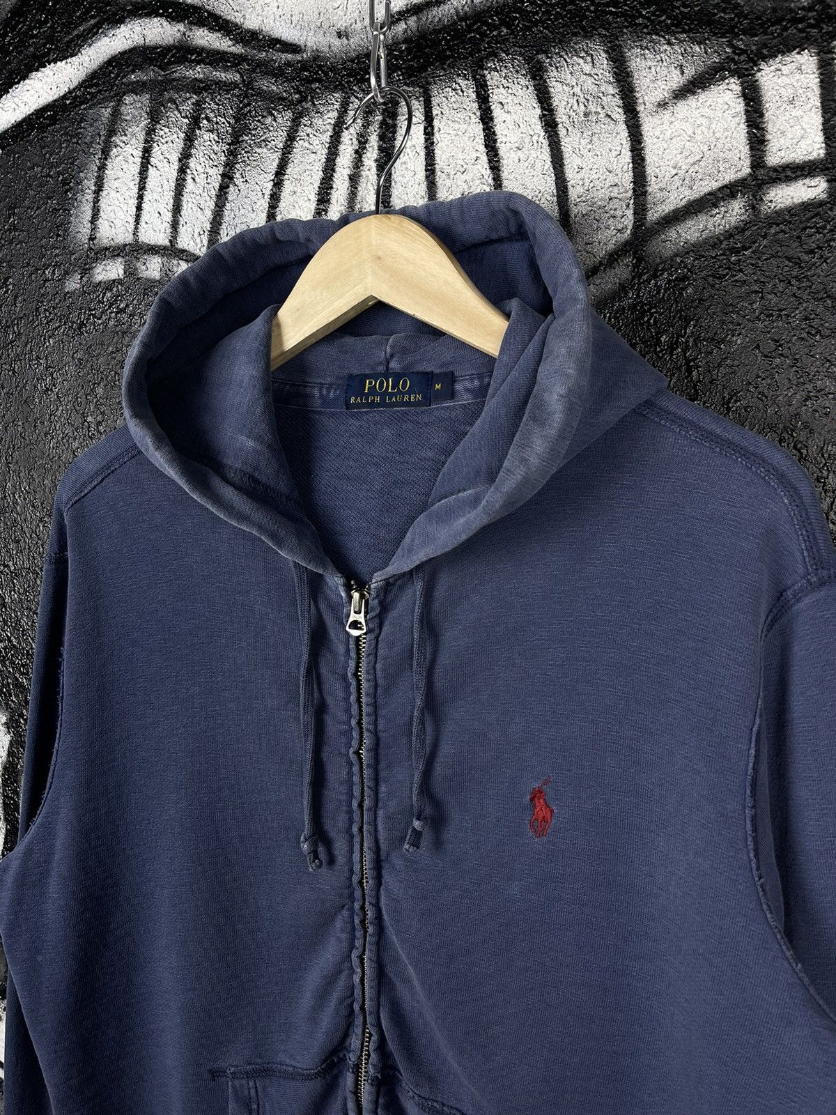 Polo Ralph Lauren × Vintage Polo Ralph Lauren Washed Zip Hoodie Men’s Size M Size US M / EU 48-50 / 2 - 3 Thumbnail