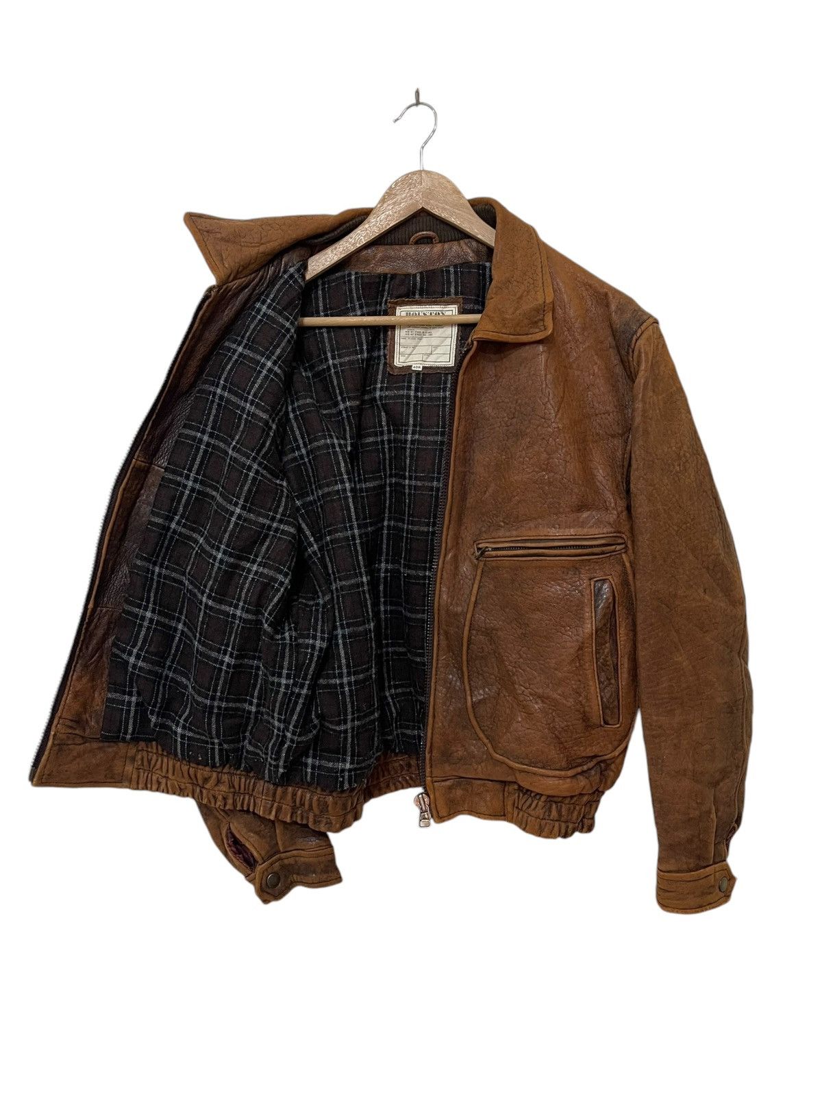 Vintage Houton us military garment leather jacket Size US L / EU 52-54 / 3 - 2 Thumbnail