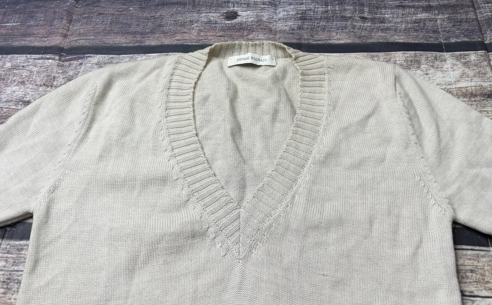 Pierre Balmain Pierre Balmain Sweater Women 30 M 100% Wool Distressed Italy Size M / US 6-8 / IT 42-44 - 4 Thumbnail