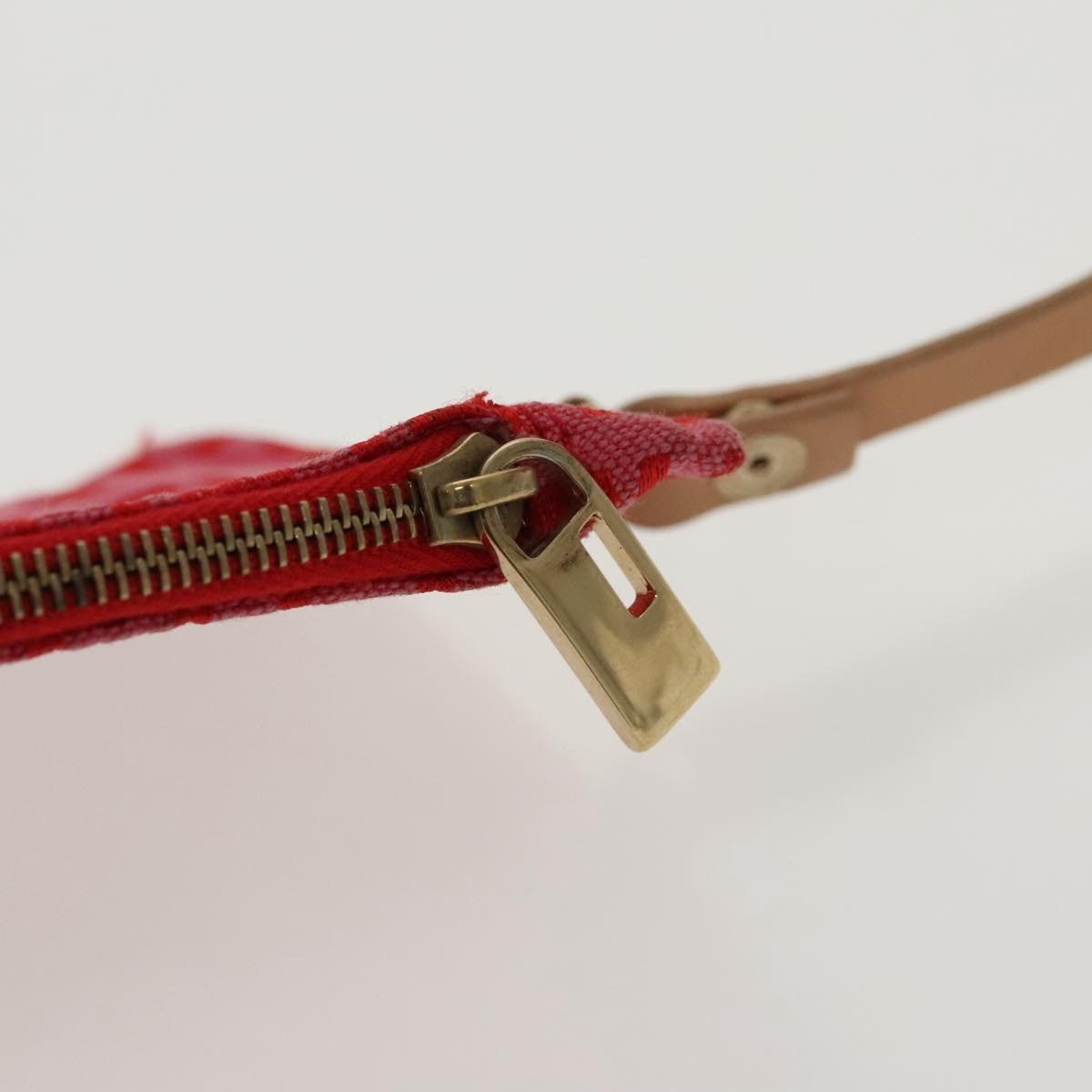 Fendi FENDI Zucchino Canvas Hand Bag Red Gold Size ONE SIZE - 14 Thumbnail
