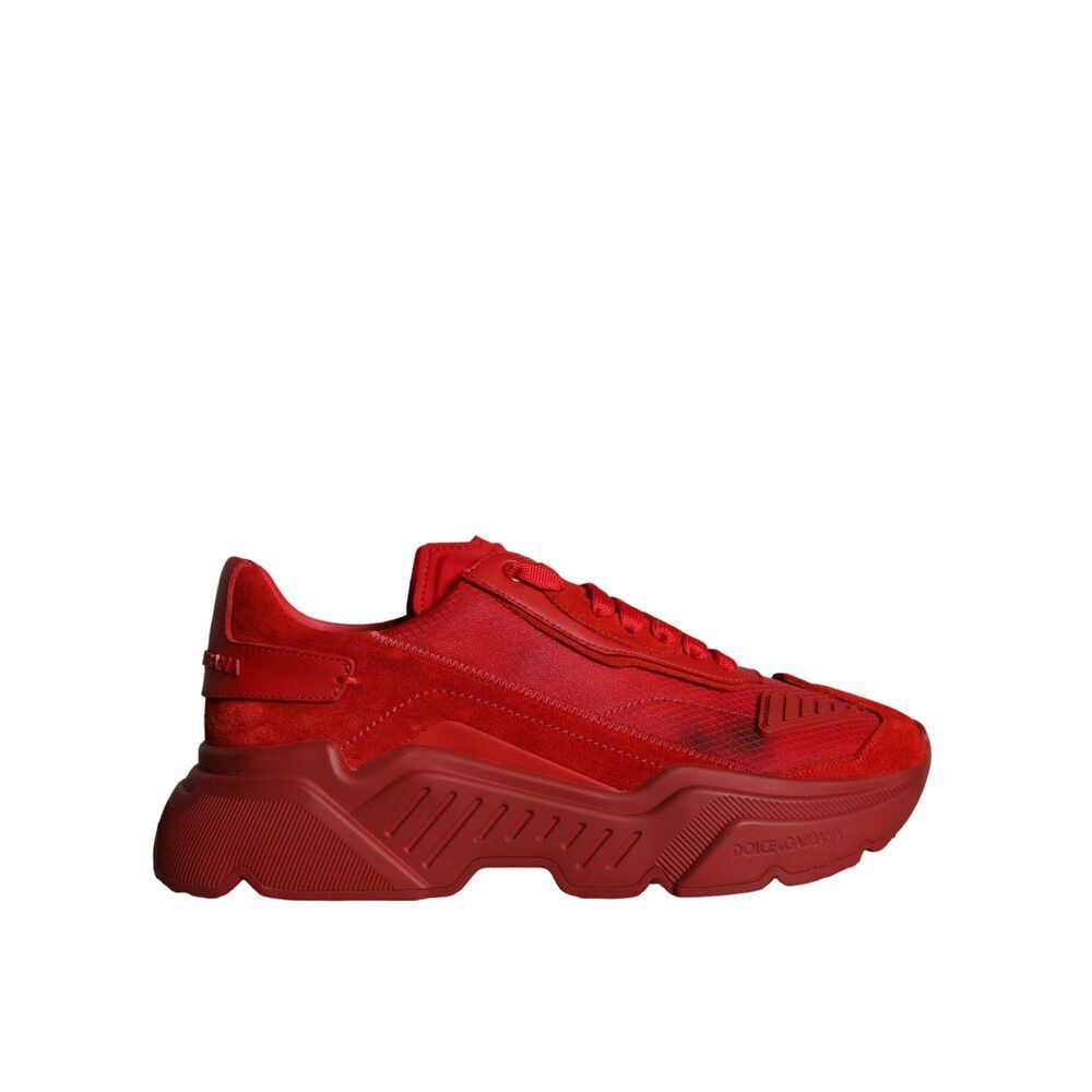 Dolce & Gabbana Dolce & Gabbana Red Leather Daymaster Low Top Sneakers Shoes Size US 7 / EU 40 - 1 Thumbnail