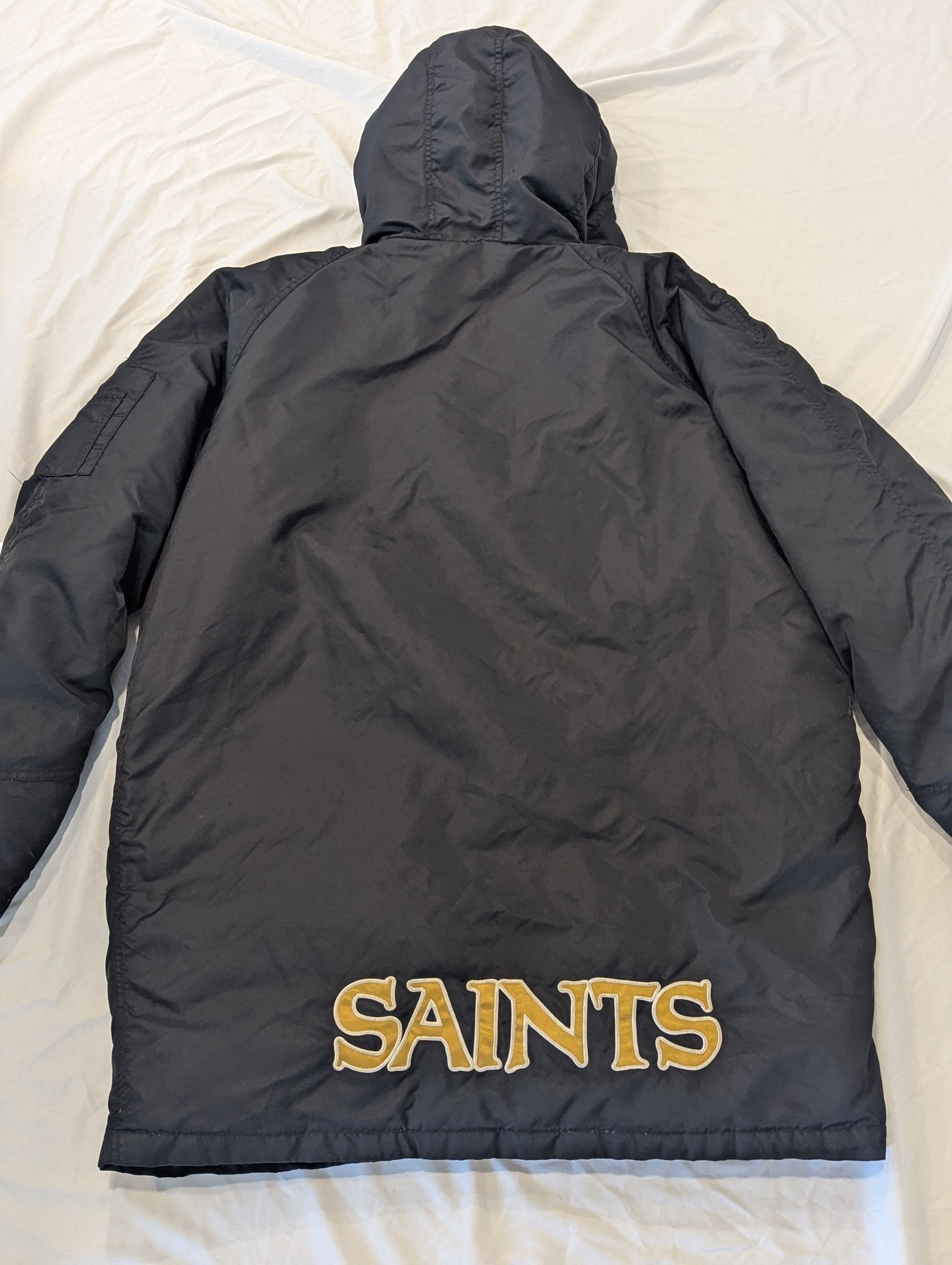 Mitchell & Ness Rare Vintage New Orleans Saints XL Hooded Field Jacket Size US XL / EU 56 / 4 - 13 Thumbnail