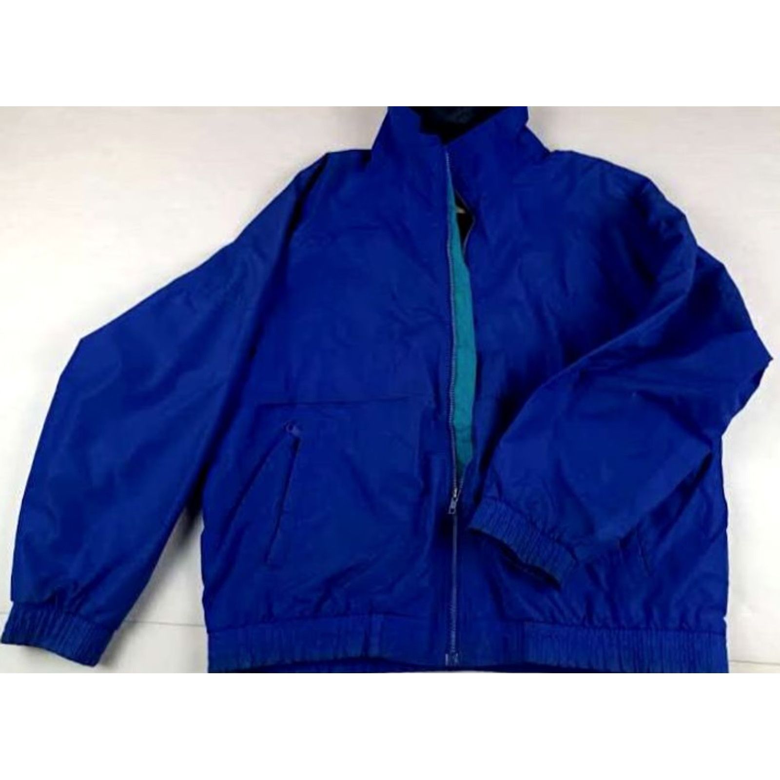 X-LARGE VINTAGE Catamount Trail Windbreaker Jacket XL Blue 90s Mens Nylon Windbreaker Zip Pockets Solid Size US XL / EU 56 / 4 - 4 Thumbnail