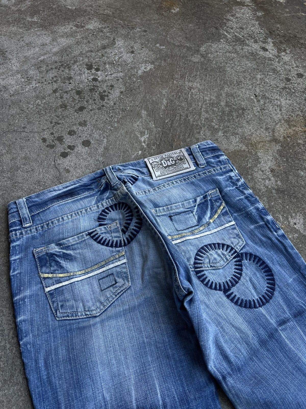 Dolce & Gabbana Crazy Vintage Dolce & Gabbana Boot cut Flared Jeans Big Logo Size 31" - 10 Thumbnail