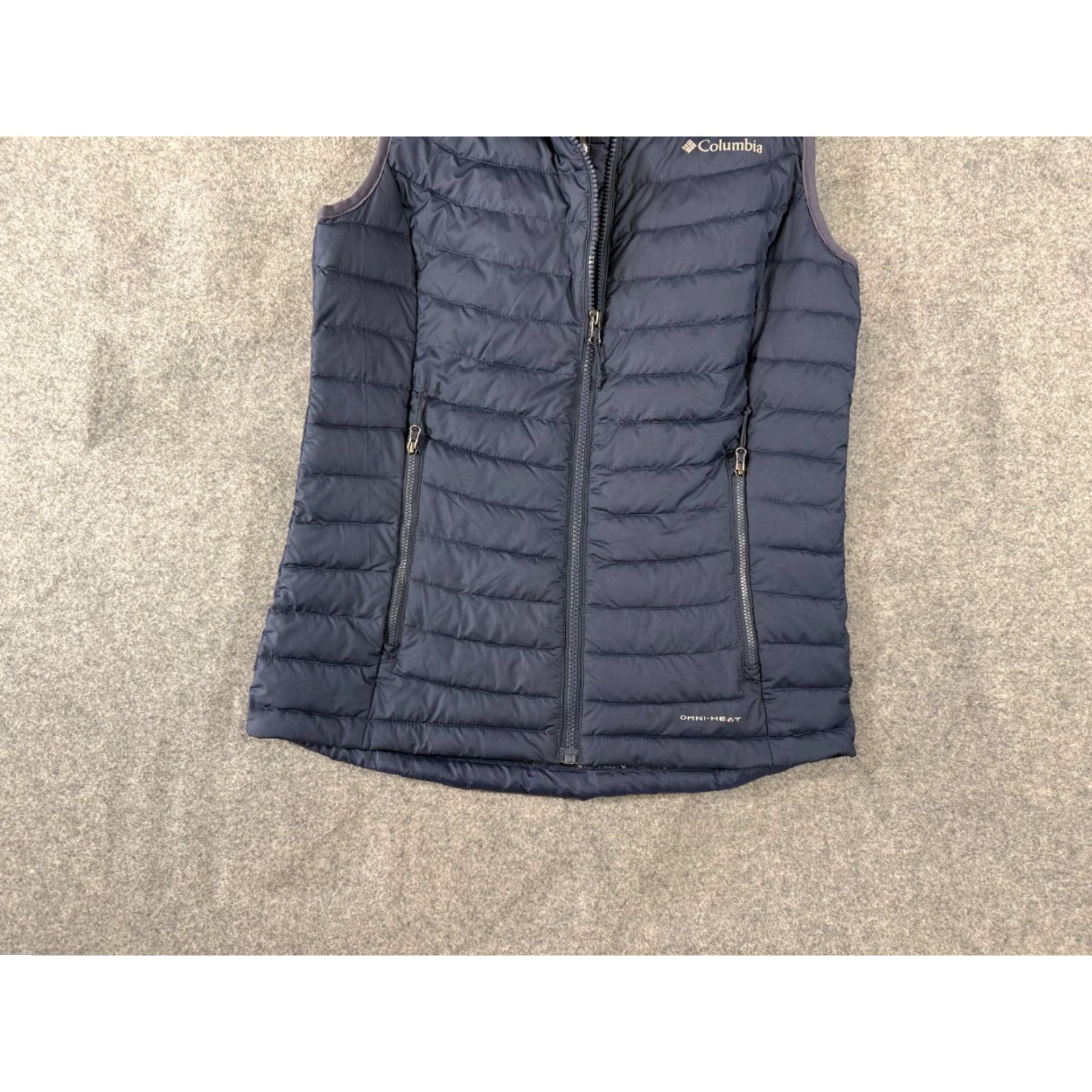 Vintage Columbia Powder Lite II Vest Womens S Navy Blue Full Zip Omni-Heat Lined Size S / US 4 / IT 40 - 4 Thumbnail