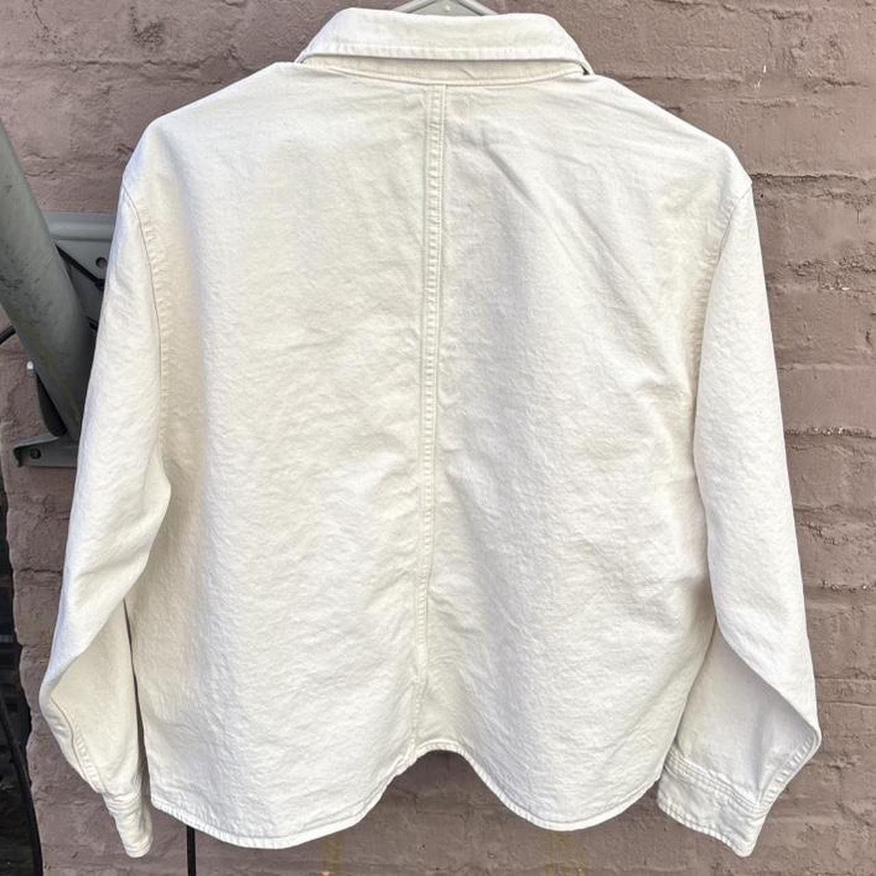 Levi's Early 2000s Levi's White Canvas Button Up Work Shirt Size US S / EU 44-46 / 1 - 2 Thumbnail